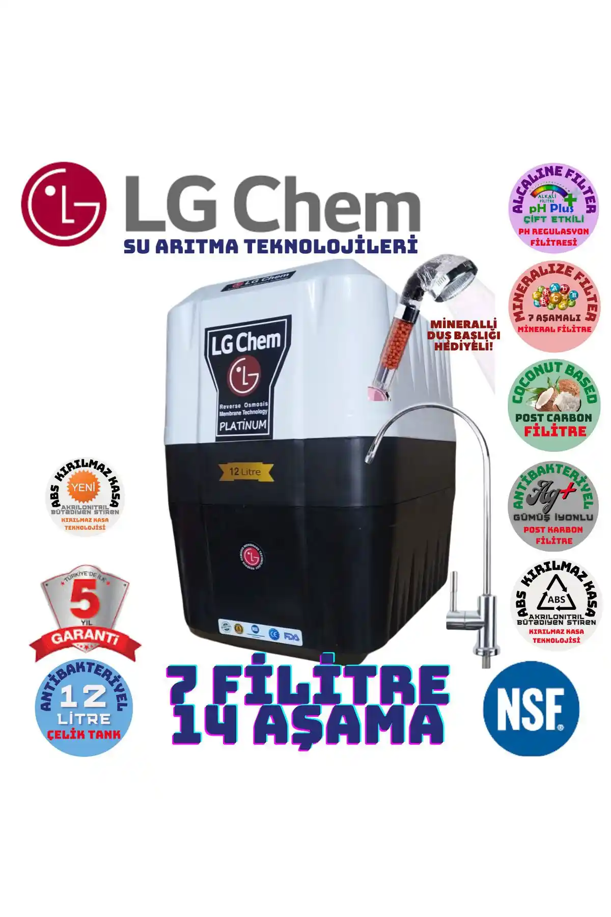 LG Chem Platinum Plus 12 Litre Su Arıtma Cihazı: Gelişmiş Filtrasyon ve Sağlıklı İçme Suyu