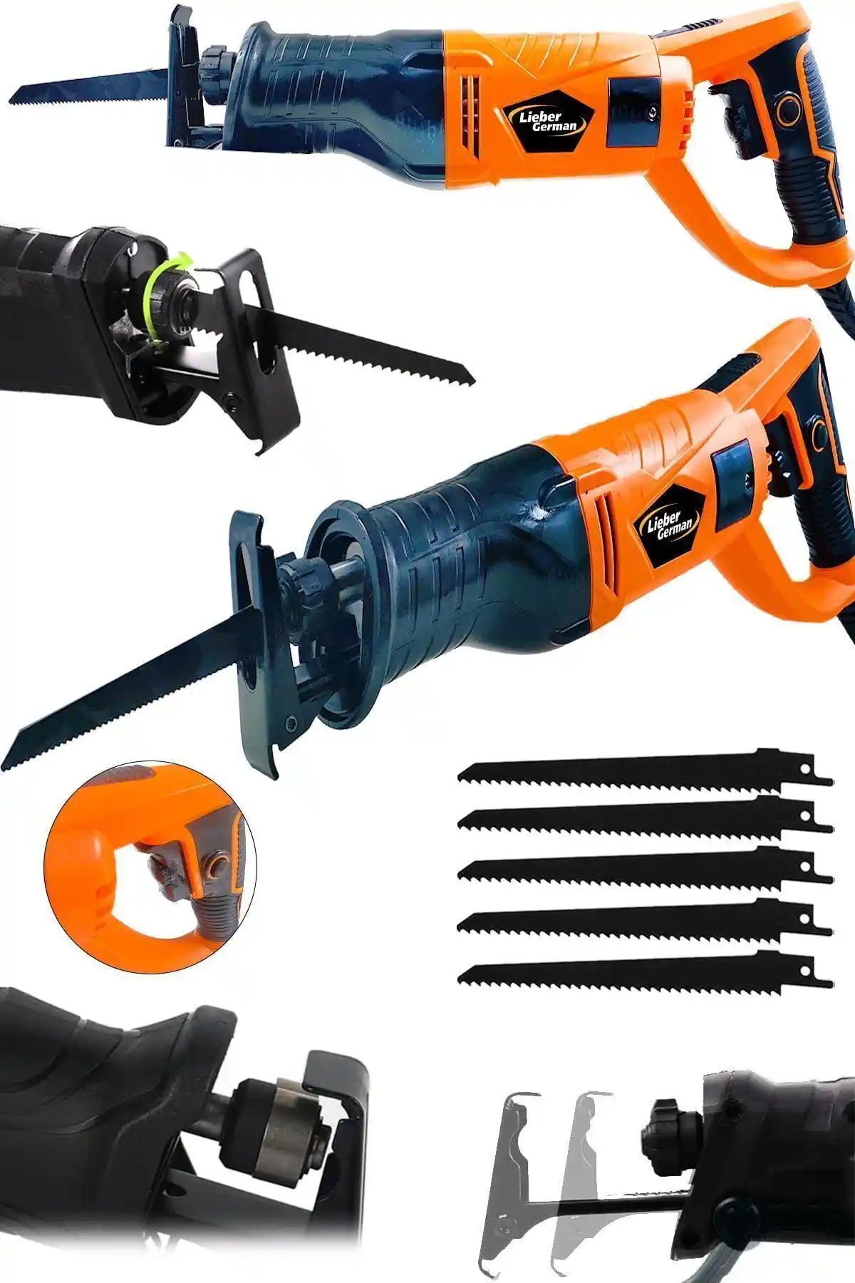 Lieber German 2000 Watt Titan Motor Devir Ayarlı Tilki Kuyruğu Kesme Makinesi