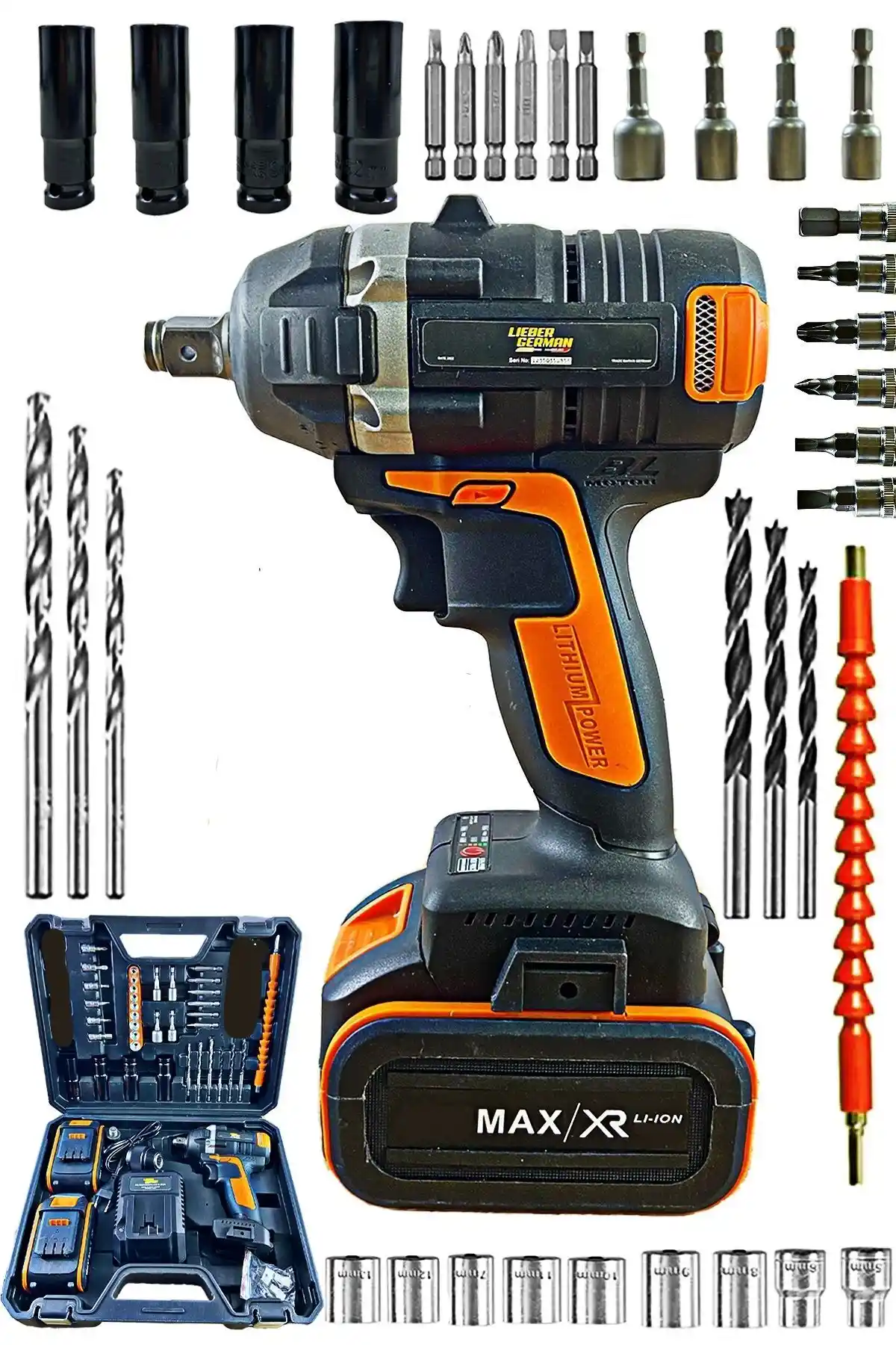 Lieber German Akülü Sökme ve Sıkma Makinesi 650 Nm yüksek tork ve dayanıklı tasarım