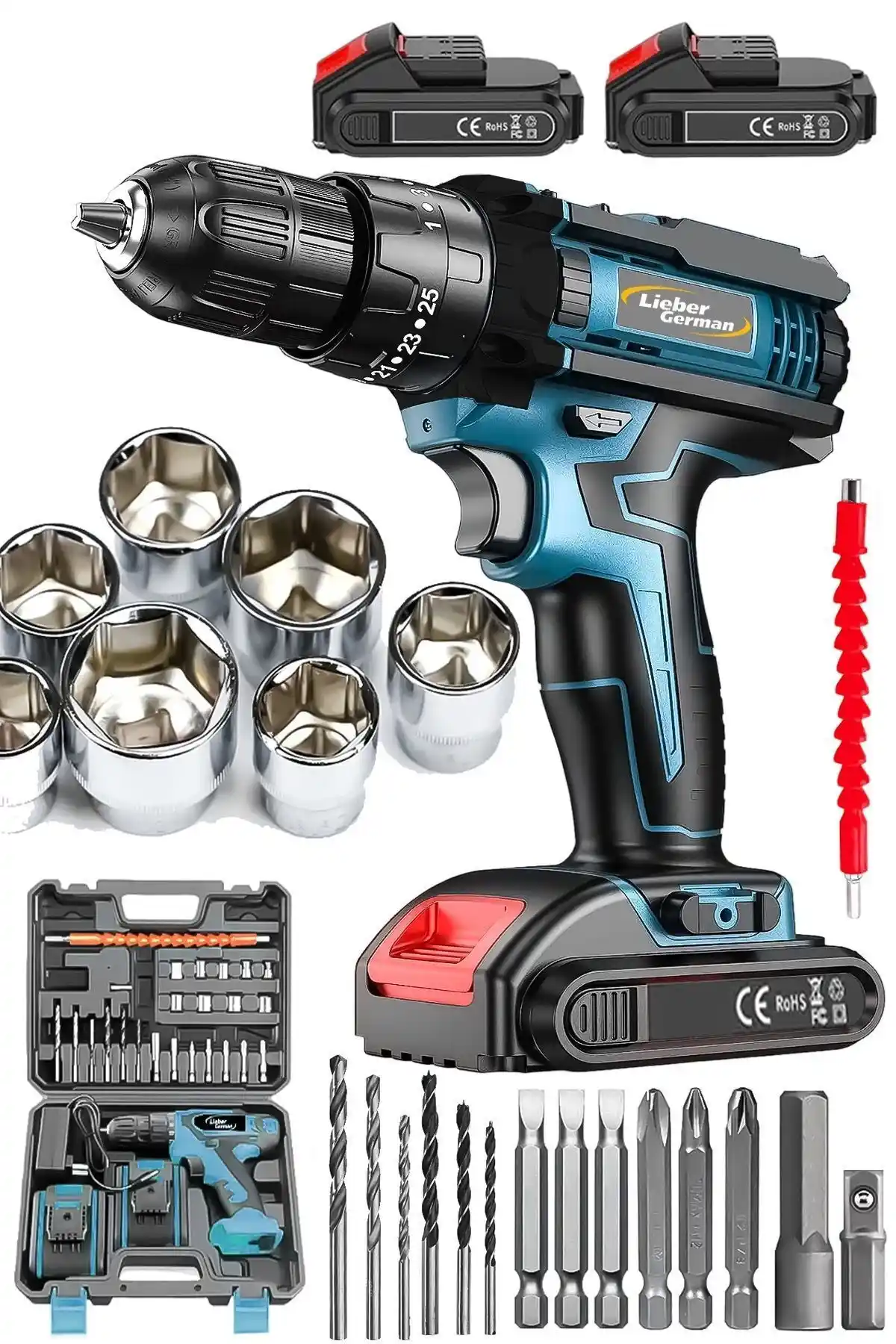 Lieber German Spra5800 27 Parça Set: Güçlü ve Dayanıklı Elektrikli Matkap İhtiyaçlarınız İçin