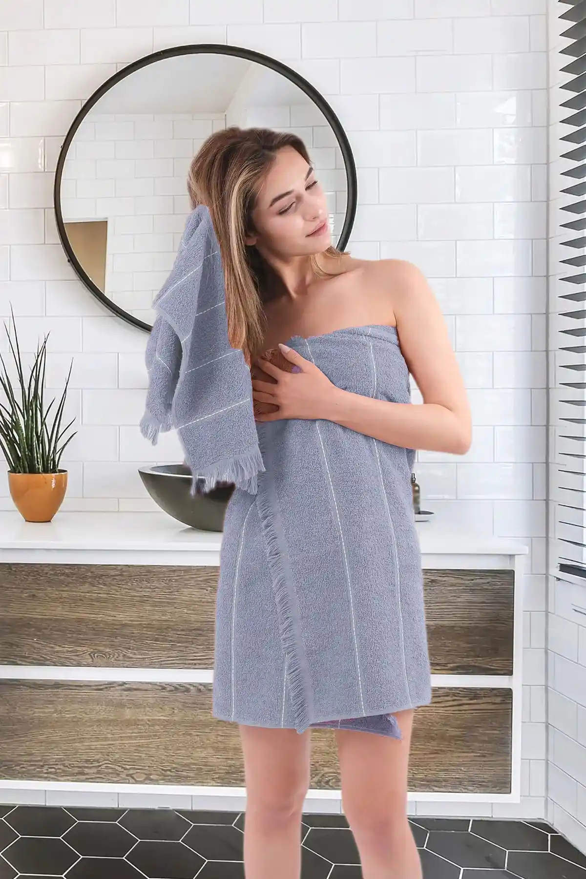 Mariva Home Pandora Gri ve Mürdüm Havlu Setleri Karşılaştırması