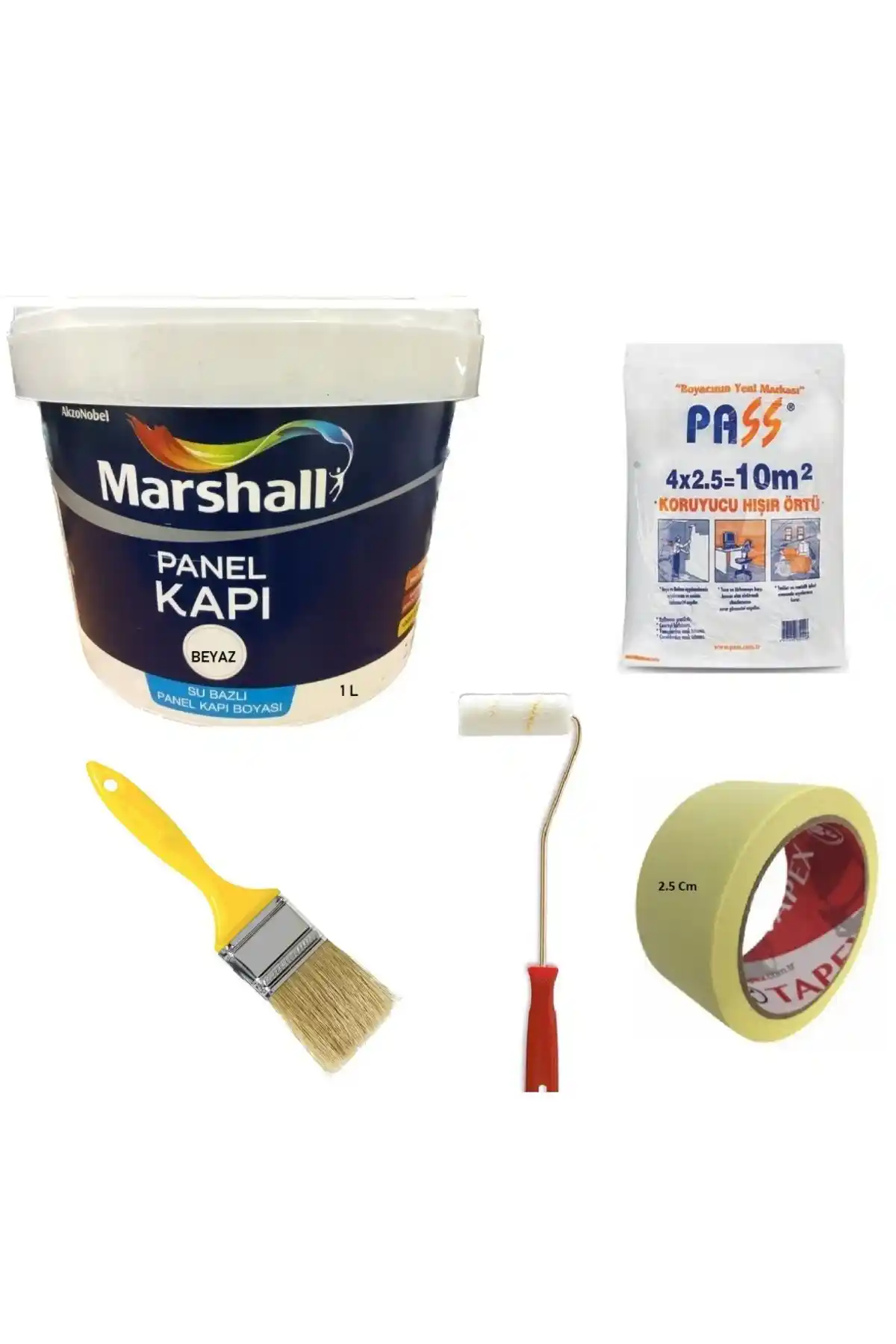 Marshall Beyaz Kokusuz Amerikan Panel Kapı Boyası İç Mekanlar İçin Yüksek Kalite