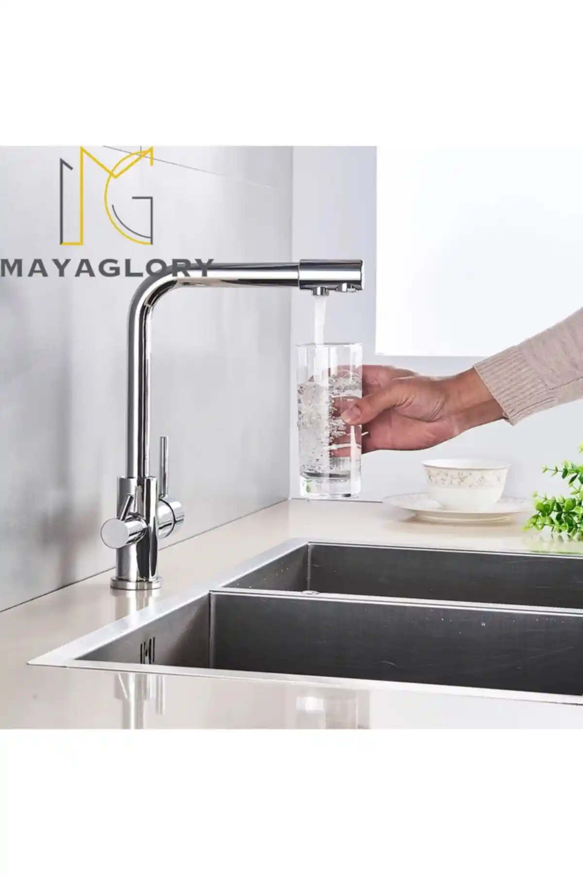 Mayaglory 3 Yollu Arıtma Bataryası: Estetik ve Fonksiyonel Mutfak Gereci