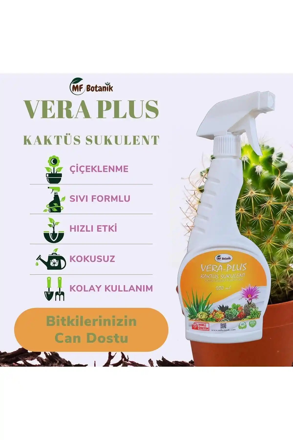 MF Botanik Vera Plus Kaktüs ve Sukulent Gübreleri ile Sağlıklı Bitkiler İçin En İyi Çözüm