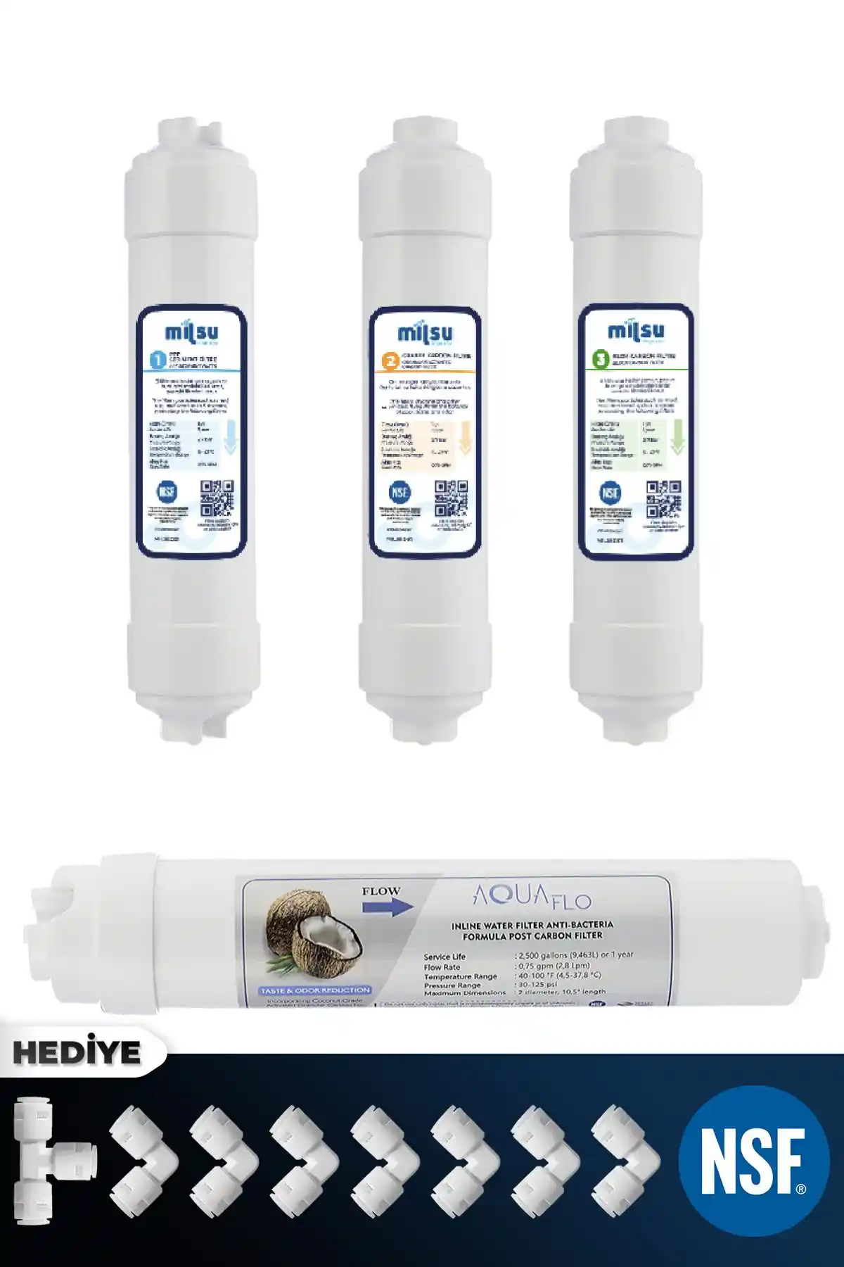 MİLSUART Kapalı Kasa Su Arıtma Cihazı 4'lü Filtre Sistemi ile Sağlıklı ve Lezzetli Su