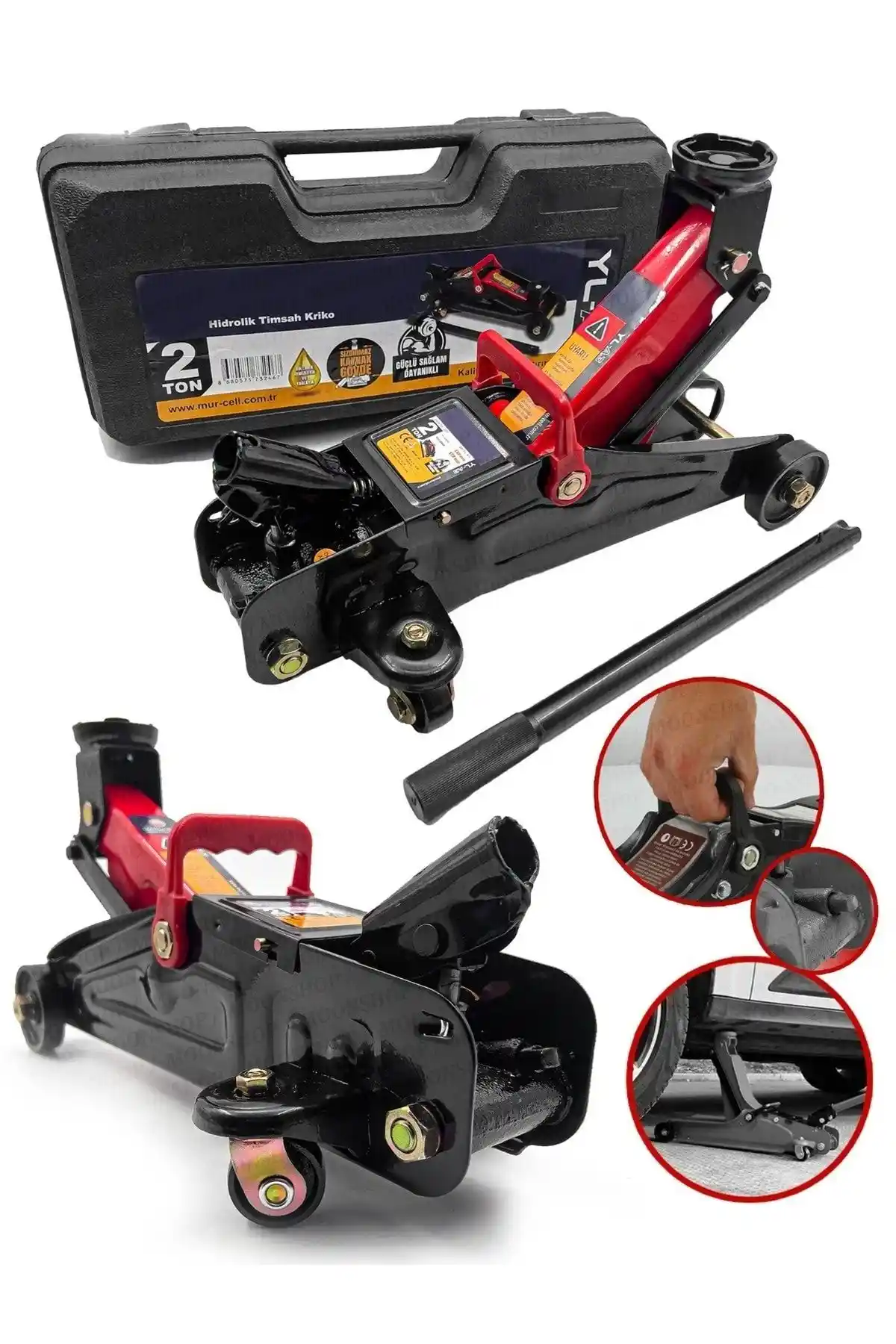 MOONSHOP 2,5 Ton Kapasiteli Hidrolik Kriko – Güçlü ve Güvenilir Araç Kaldırma Çözümü