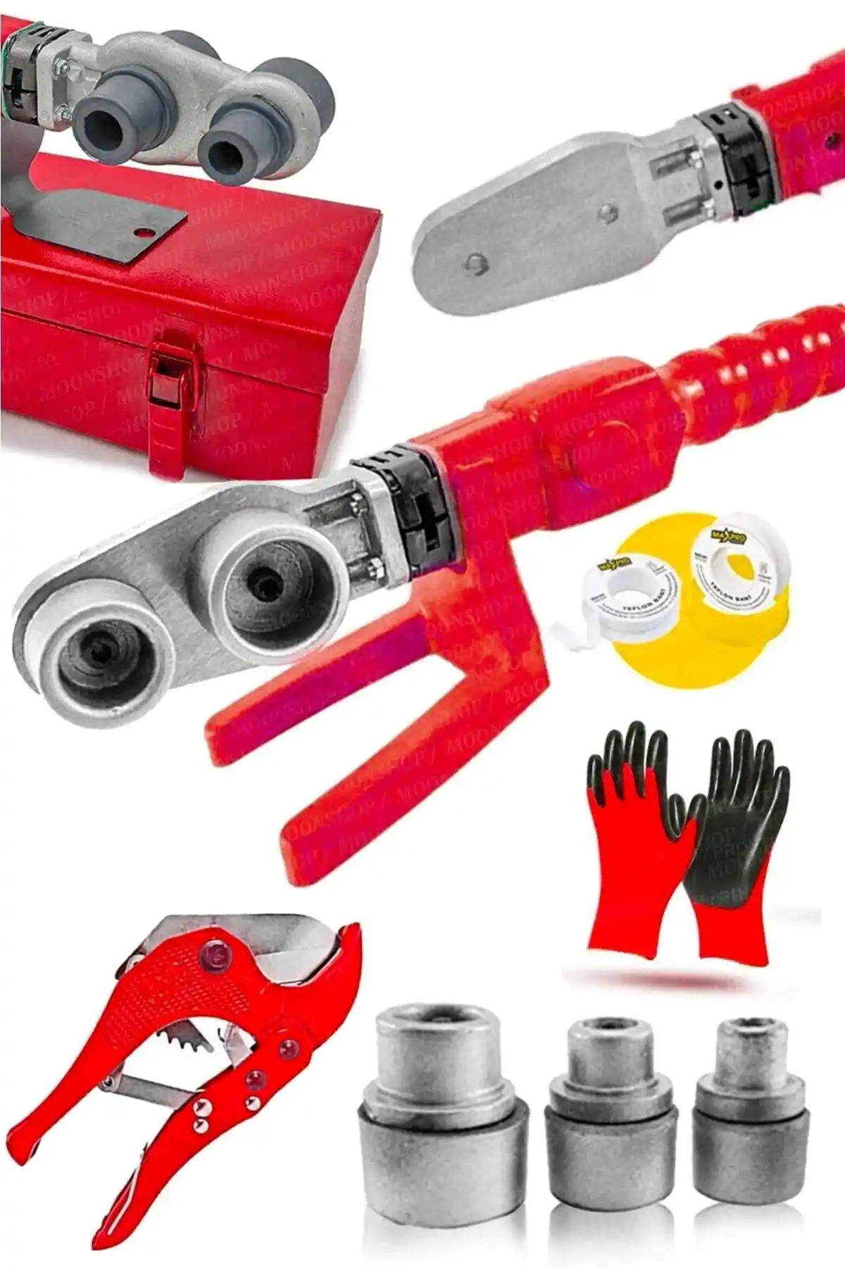 MOONSHOP 650W Metal Çanta Boru Kaynak Makinesi Seti PPRC için Yüksek Performanslı ve Taşınabilir