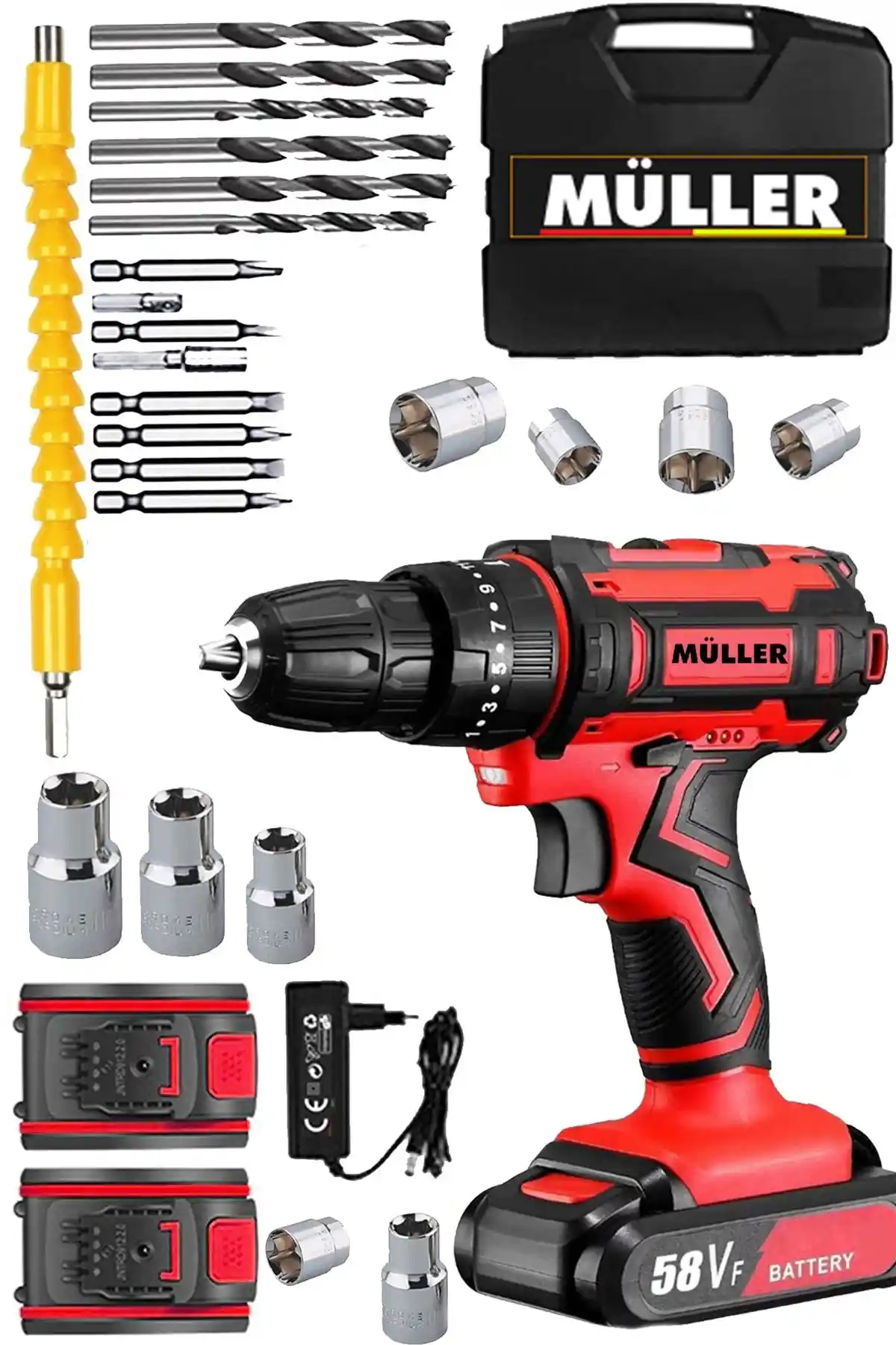 Müller Germany X-torq 58 V Darbeli Çift Akülü Vidalama Matkap Seti İncelemesi
