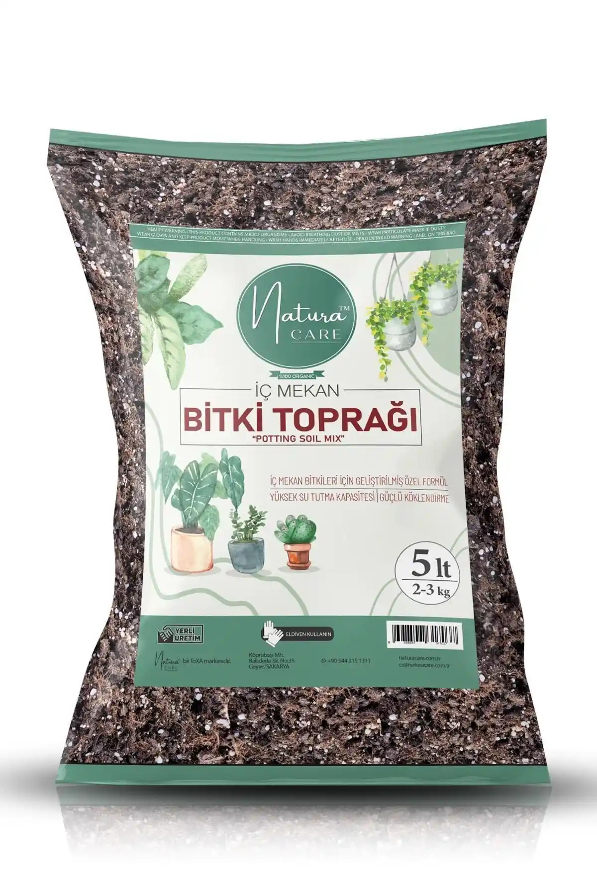 Natura Care 5 Litre Yüksek Kaliteli Organik Bitki Torfu İç ve Dış Mekan Kullanımı