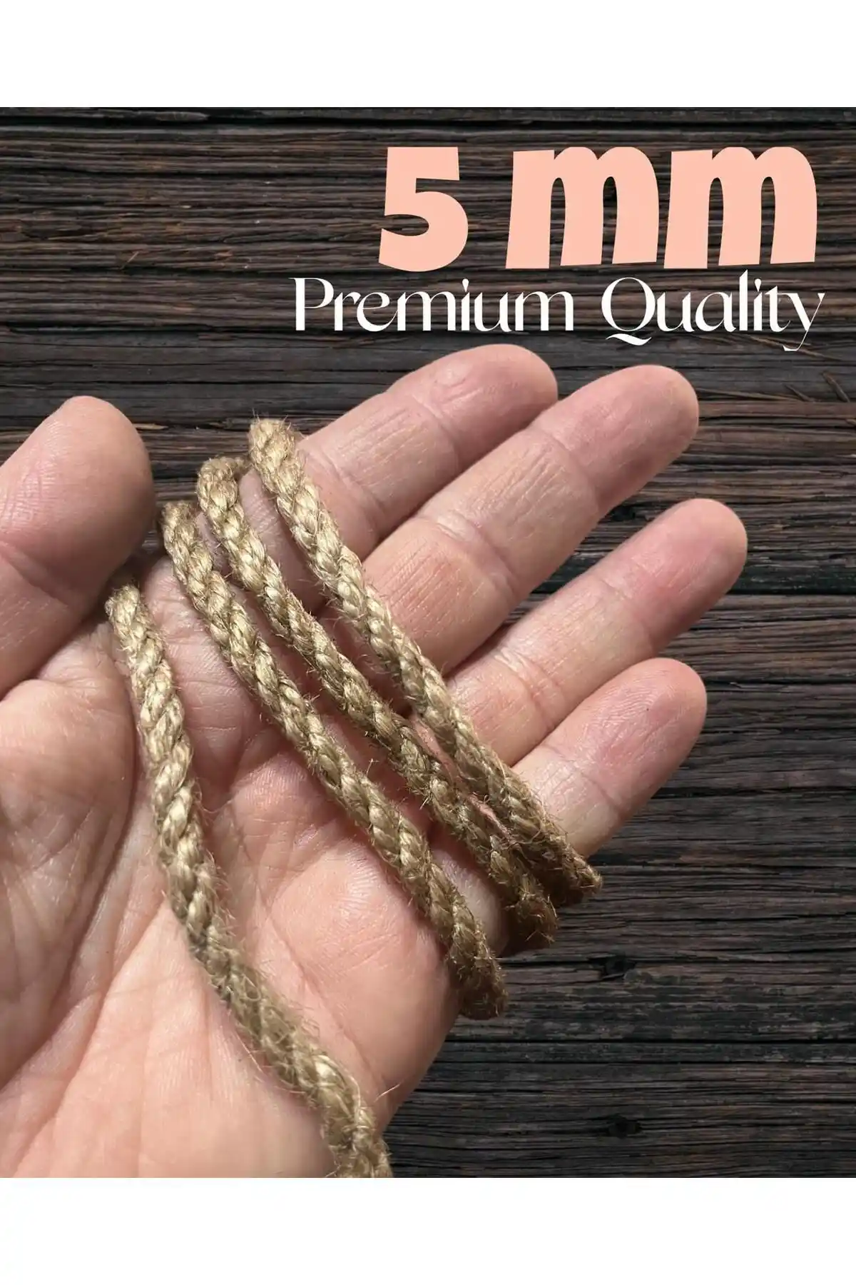 Nev Hasır İp 5 mm 100 Metre Doğal ve Çok Yönlü Kullanım İçin Uygun Bir Malzeme