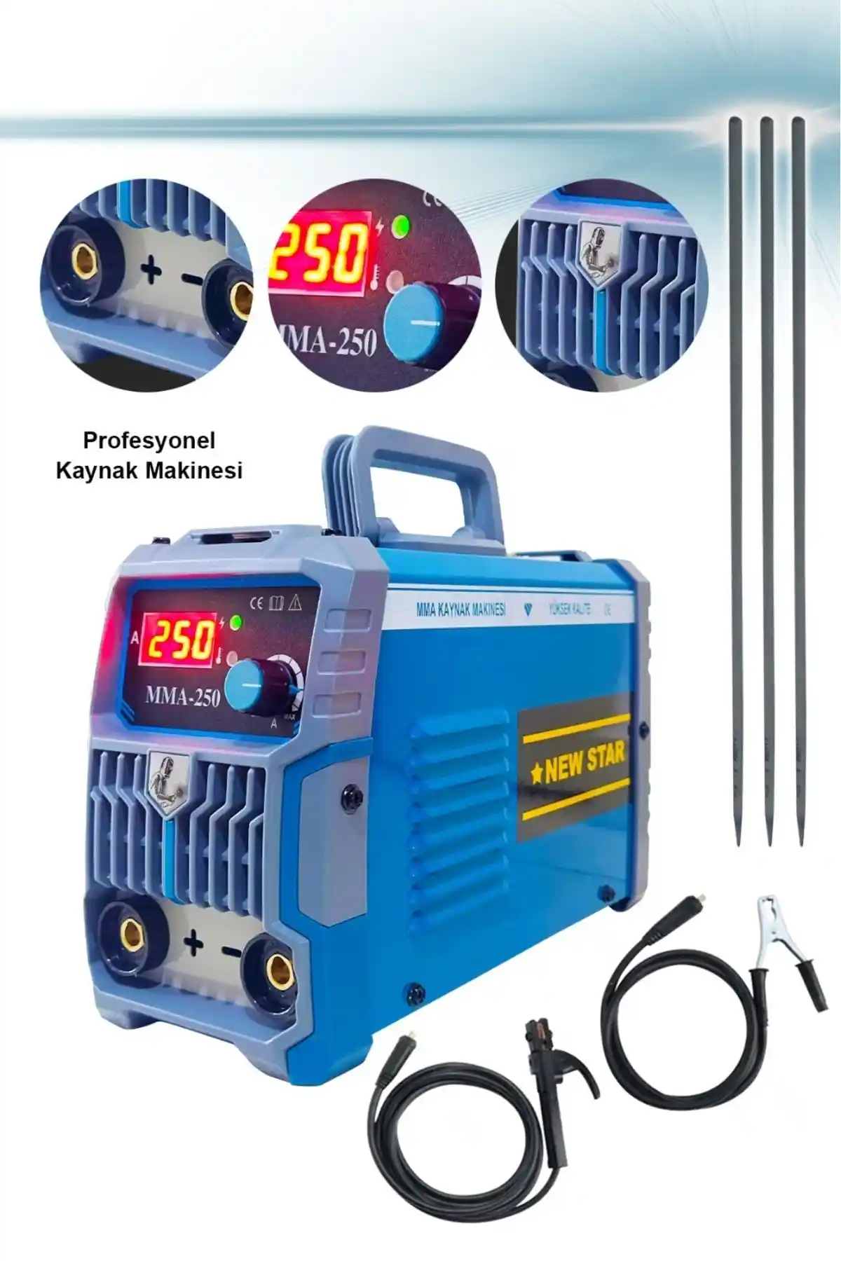 Newstar 250i Dijital Göstergeli Kaynak Makinesi: Hafif ve Performanslı Endüstriyel Çözüm