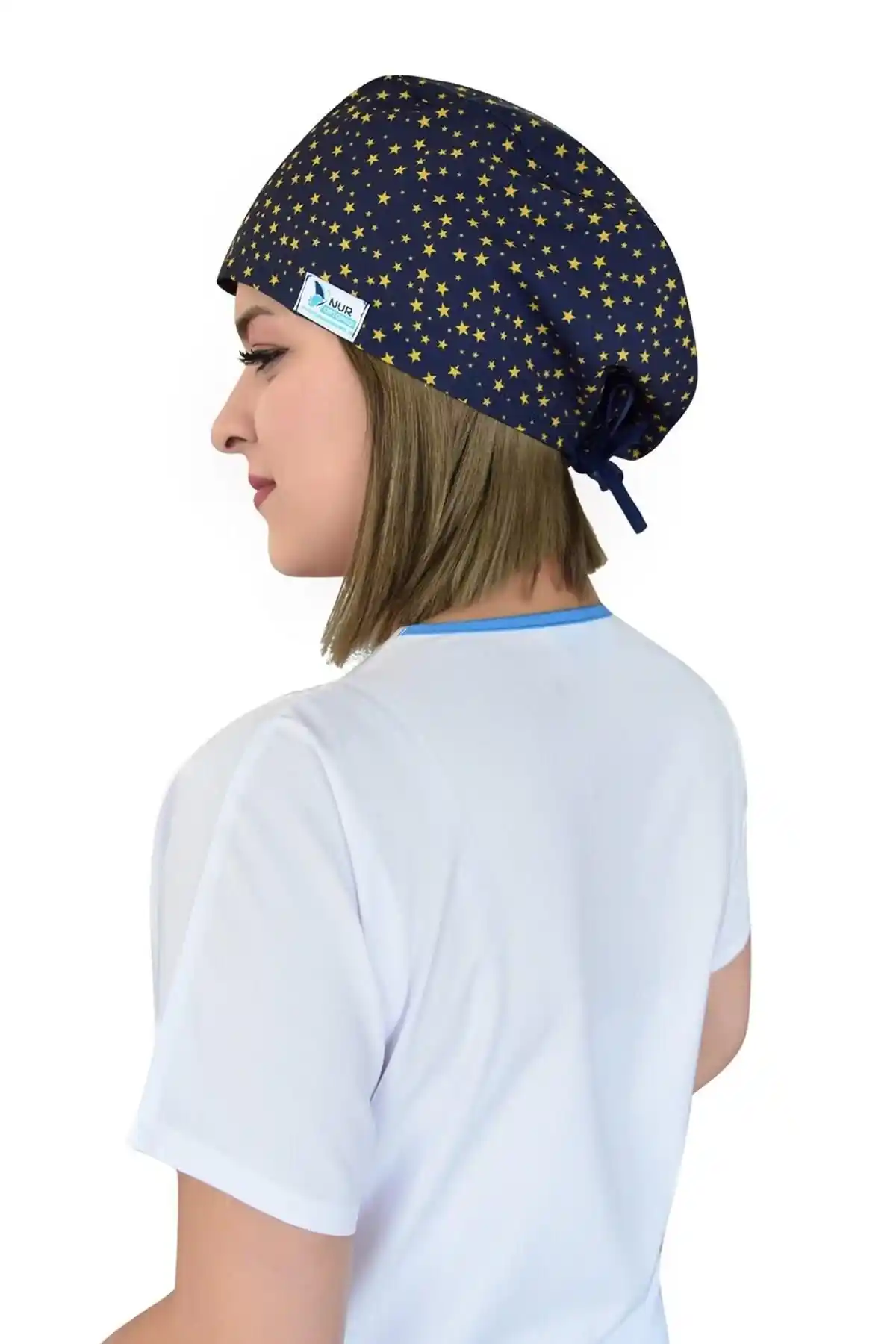 Nur Ortopedi Unisex Cerrahi Bone Yıl<dı>z Desenli Konforlu ve Dayanıklı Sağlık Kıyafeti