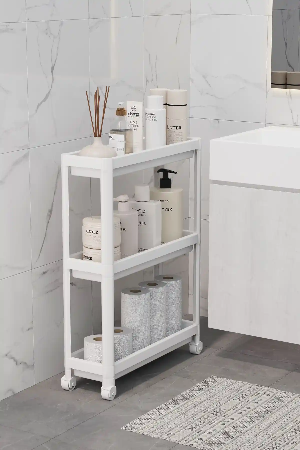 Omaş Tekerlekli 3 Katlı Raf ve SHELF UNIT 4 Katlı Banyo Rafı Karşılaştırması ve Kullanım Önerileri