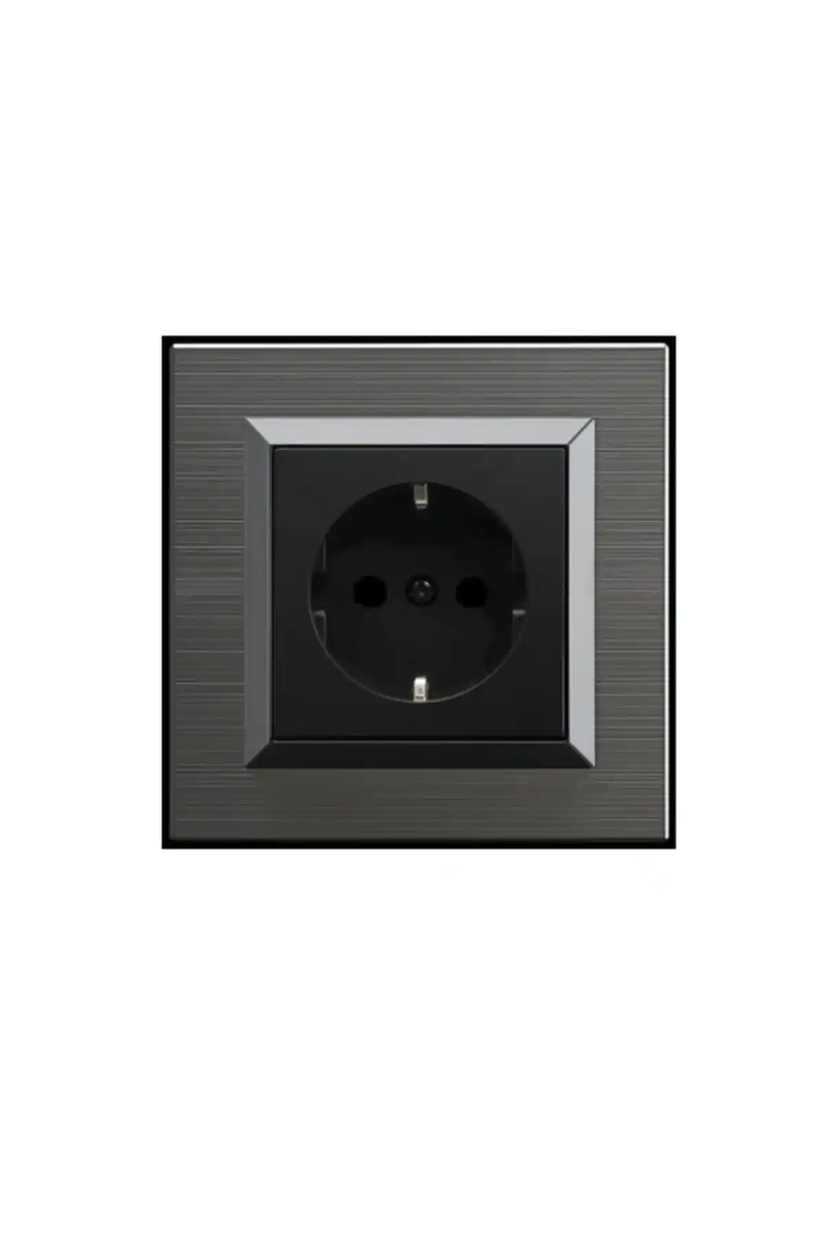 OVİVO Quantum Manyetik Priz Çerçevesi Gri Siyah Modern Tasarım ve Kolay Montaj Özellikleri