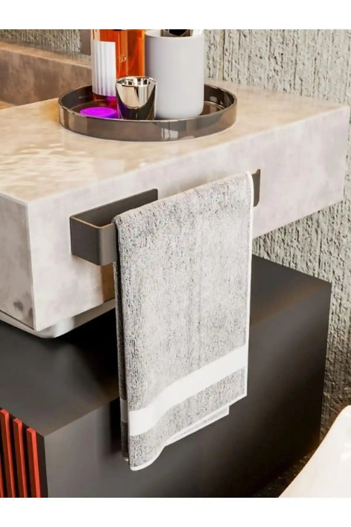 Paslanmaz Çelik Siyah Mat Havluluk Modern ve Dayanıklı Banyo ve Mutfak Çözümü