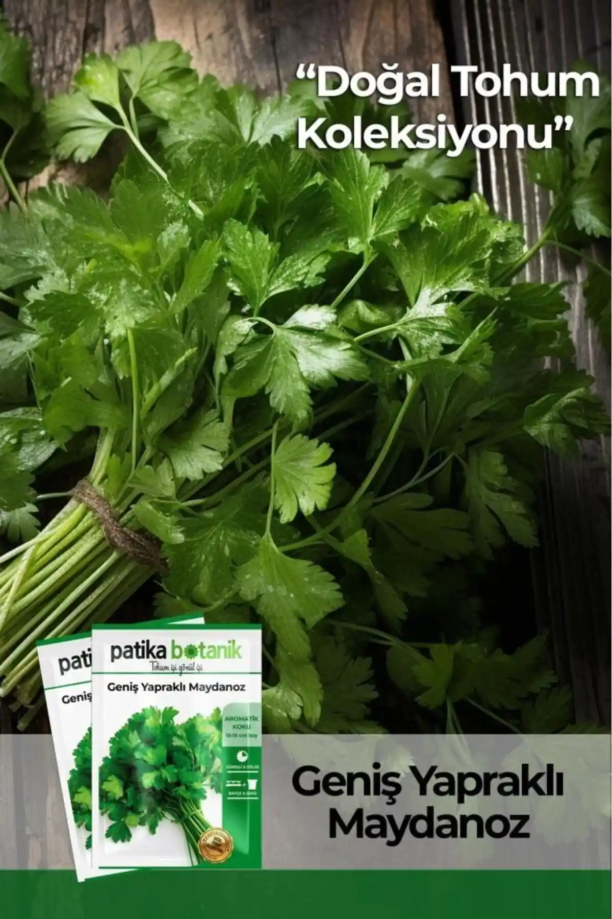 Patika Botanik Geniş Yapraklı Maydanoz Tohumu 5000 Adet Türkiye Menşeli Kaliteli