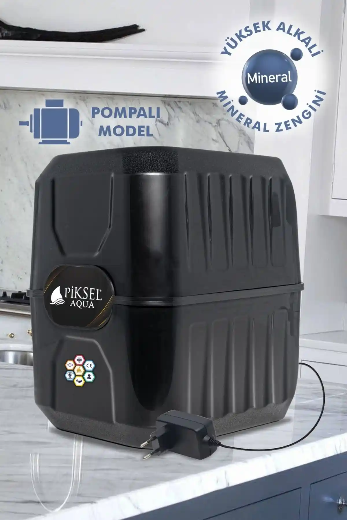 Piksel Aqua 12 Aşamalı Pompalı Alkali Mineralli Su Arıtma Cihazı Özellikleri ve Performansı