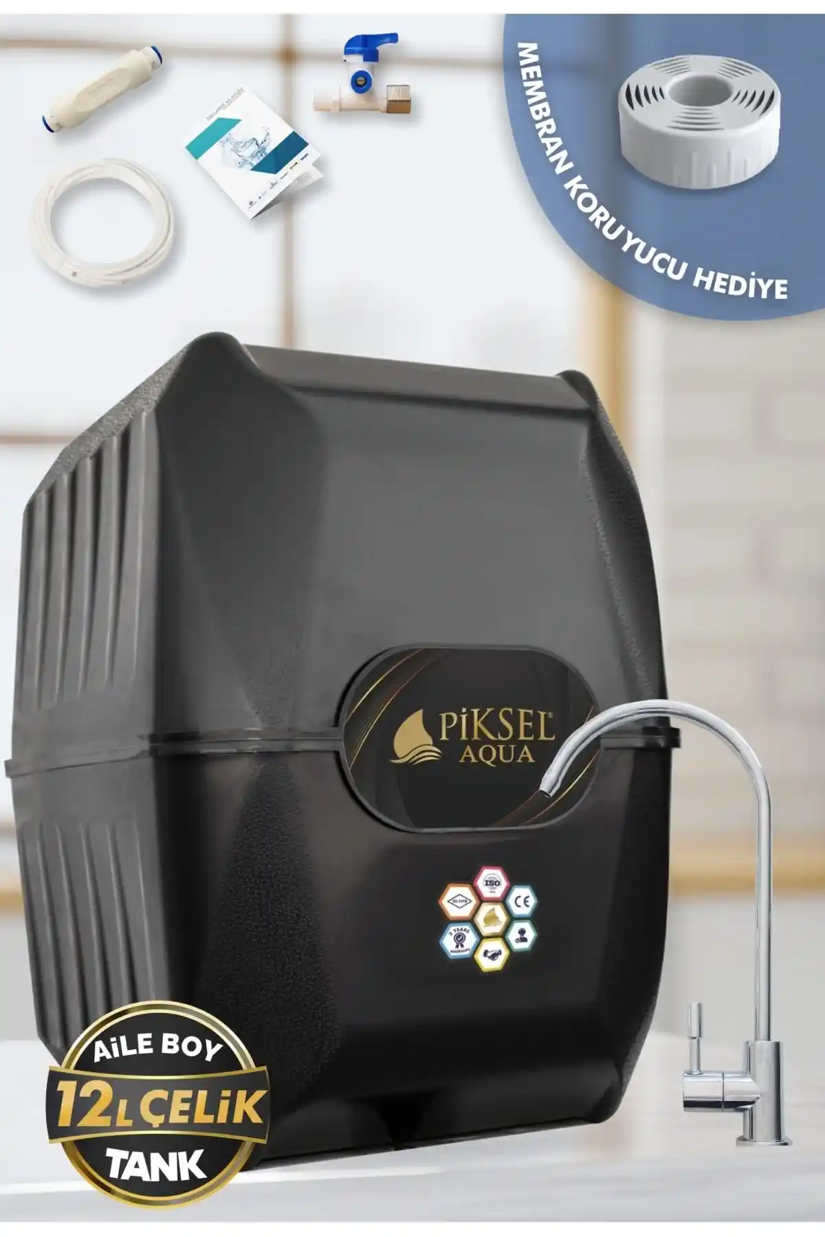 Piksel Aqua 12 Aşamalı Su Arıtma Cihazı Gelişmiş Filtreleme ve Şık Tasarım ile Sağlıklı İçme Suyu