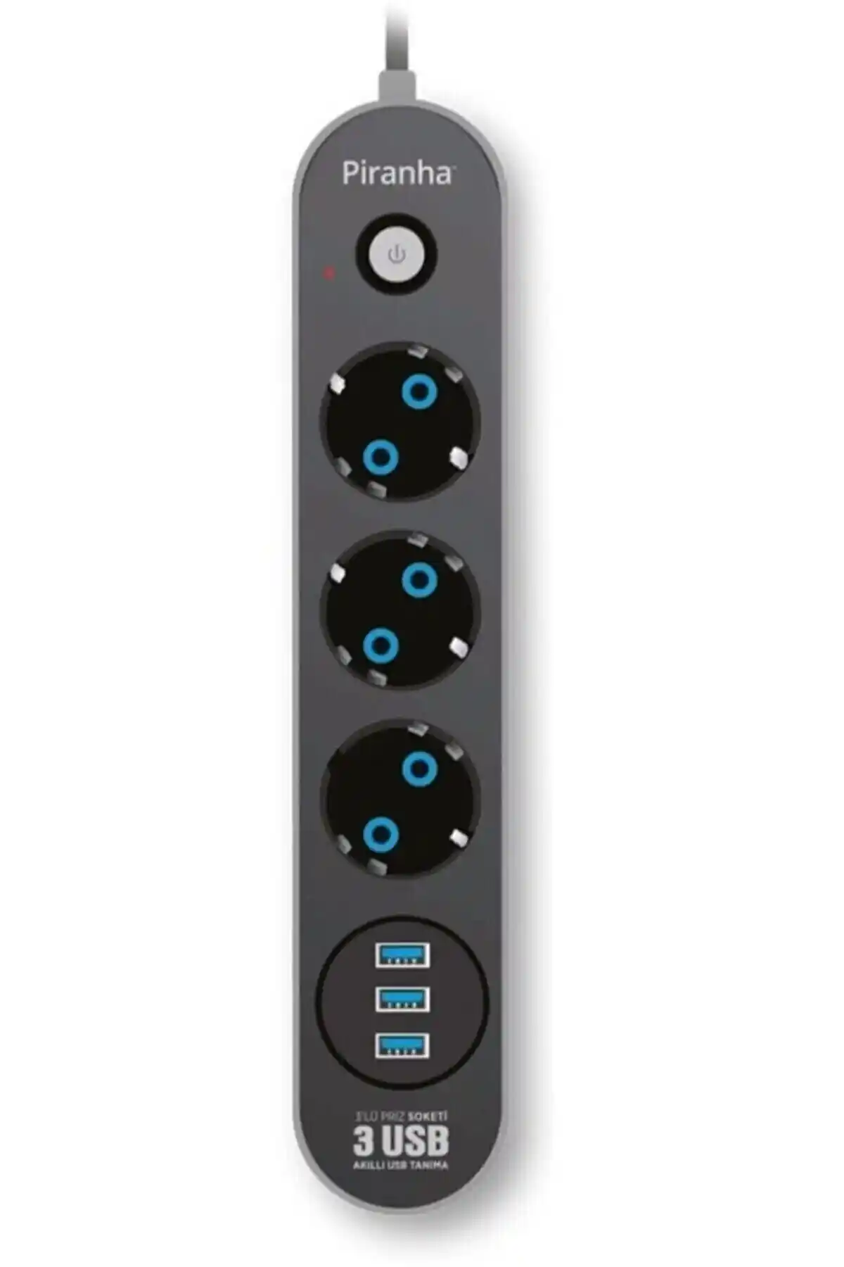Piranha 3395 Akım Korumalı Çoklu Priz ve USB Şarj Cihazı Güvenli ve Pratik Kullanım