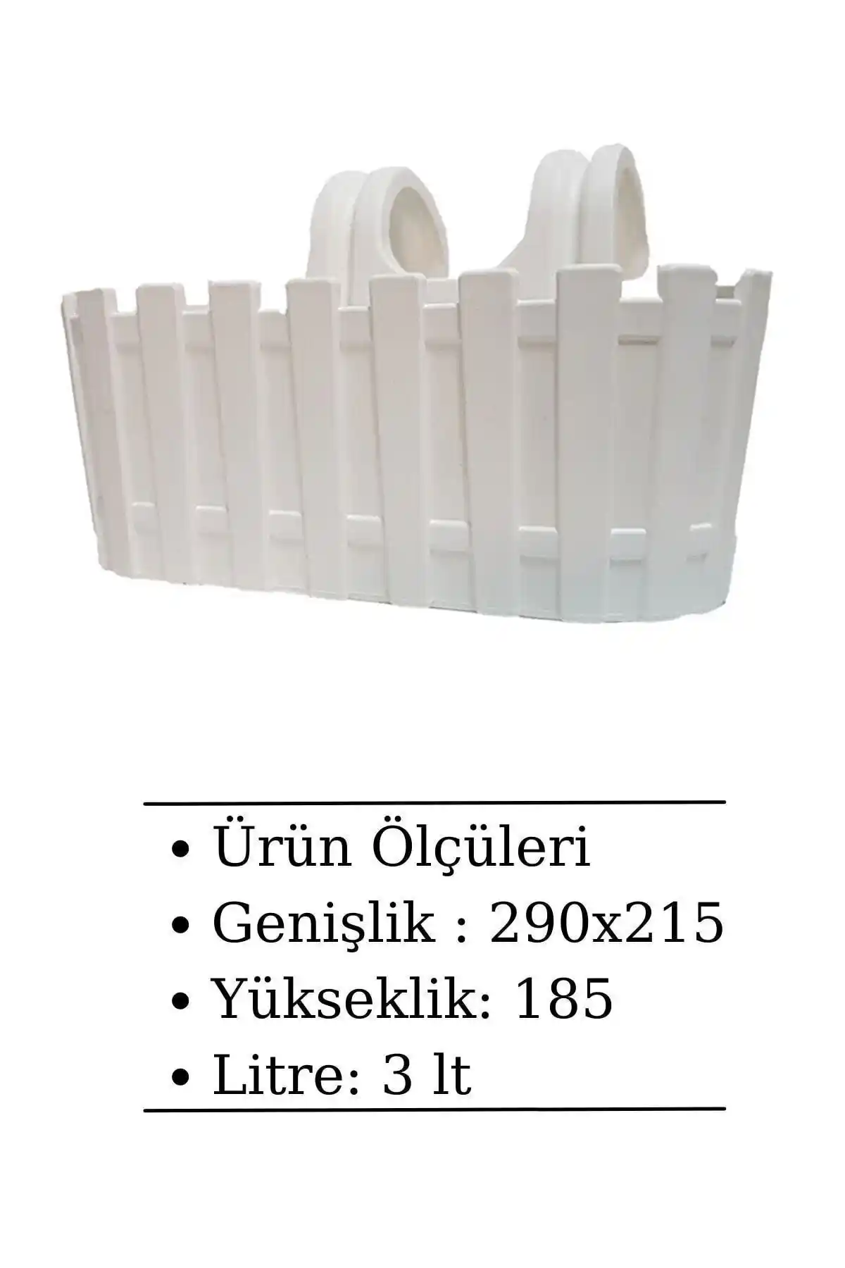 Poliwork Akasya Balkon Saksı 30 cm Gri Modern ve Dayanıklı Balkon Dekorasyonu