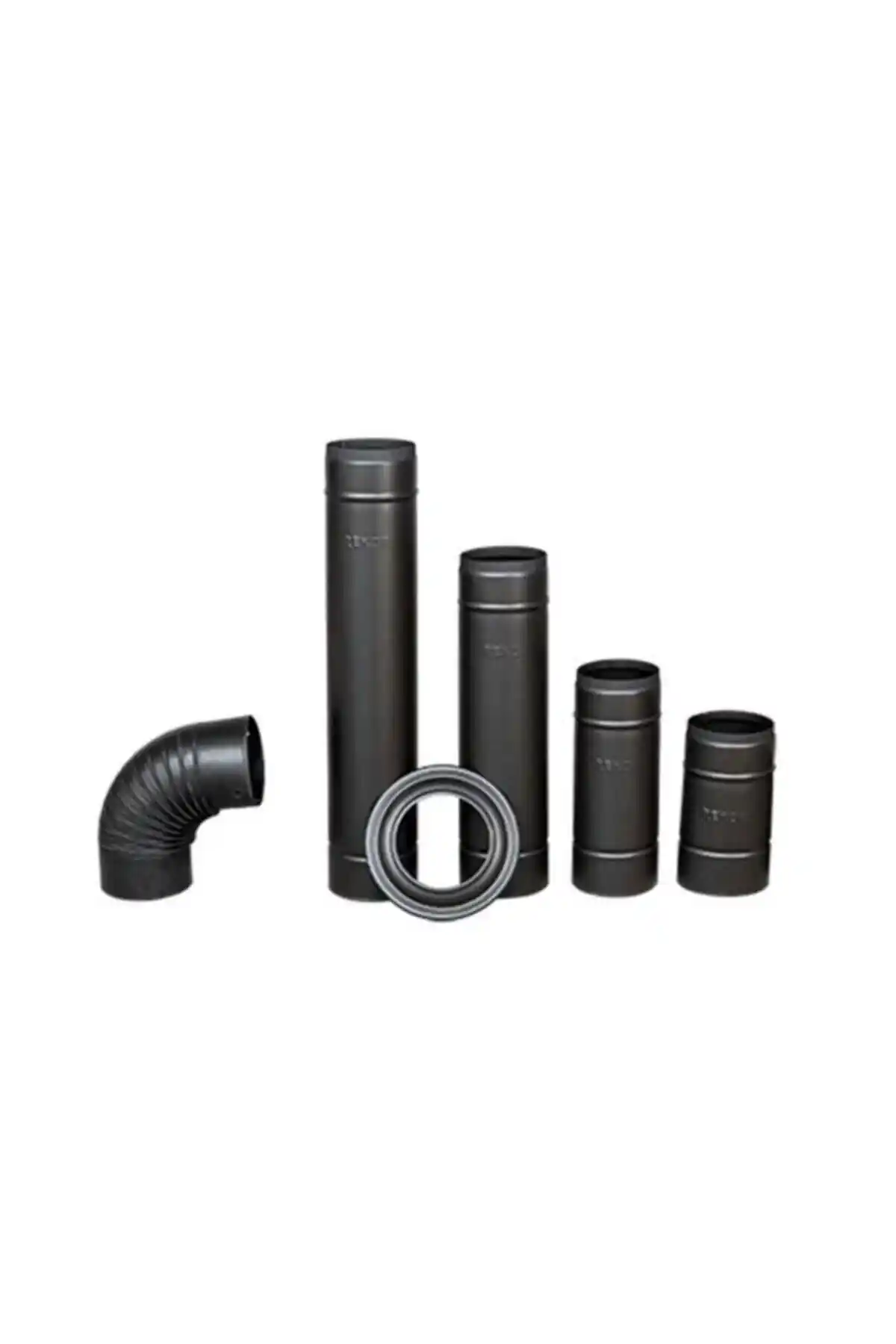 REKOR Siyah Emaye Soba Borusu 70 cm Dayanıklı ve Estetik Tasarım