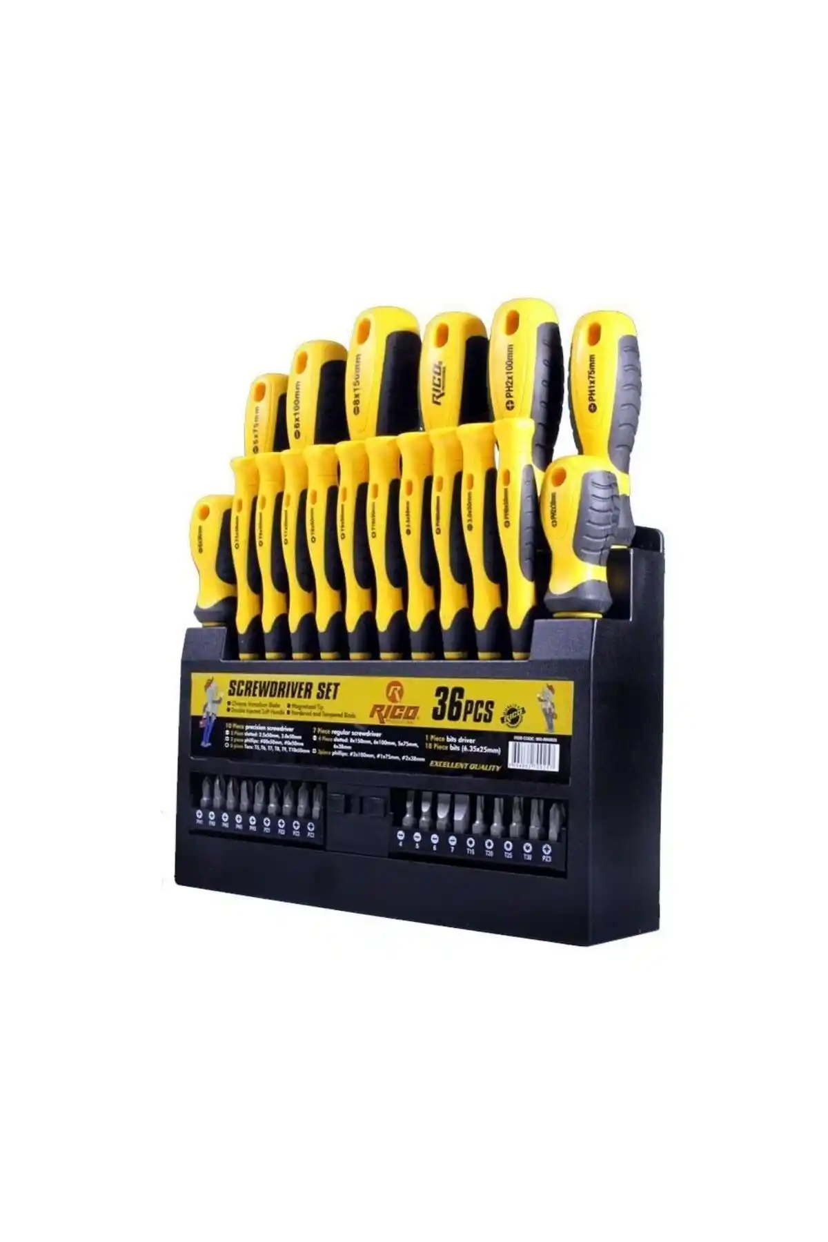 Rico 36 Parça Klasik Tornavida Seti: Dayanıklı ve Çok Yönlü Kullanım İmkanı
