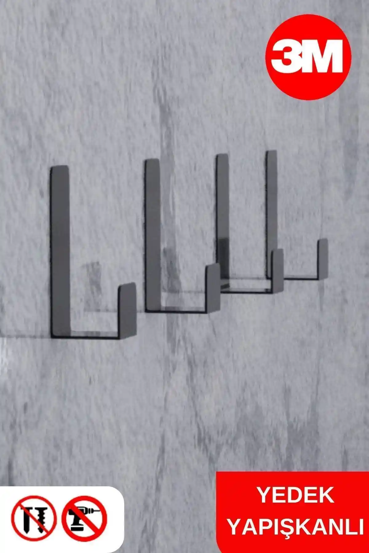 Risingmaber 4’lü Yapışkanlı Askılık Seti Ev ve Ofis Kullanımı İçin Uygun