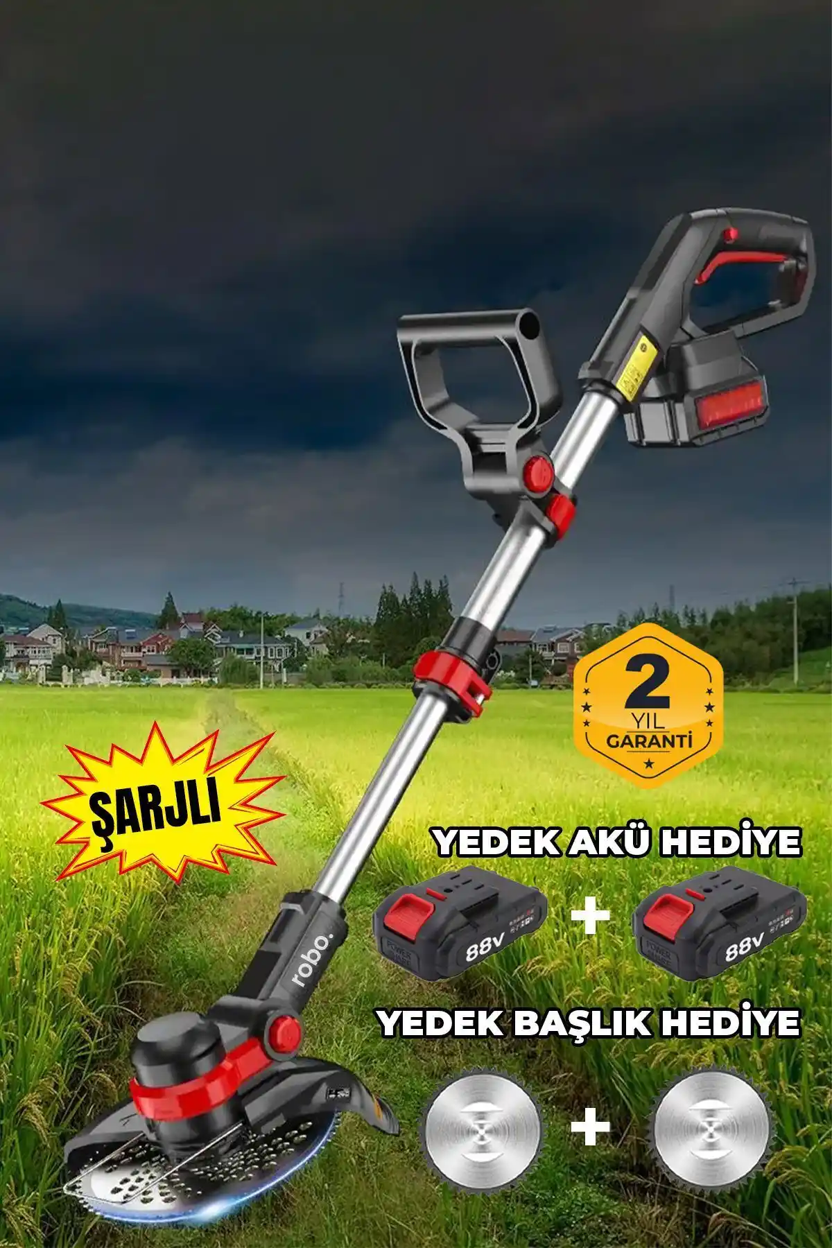 ROBO Şarjlı Çim Biçme Makinesi: Hafif, Çok İşlevli ve Dayanıklı Bahçe Aracı