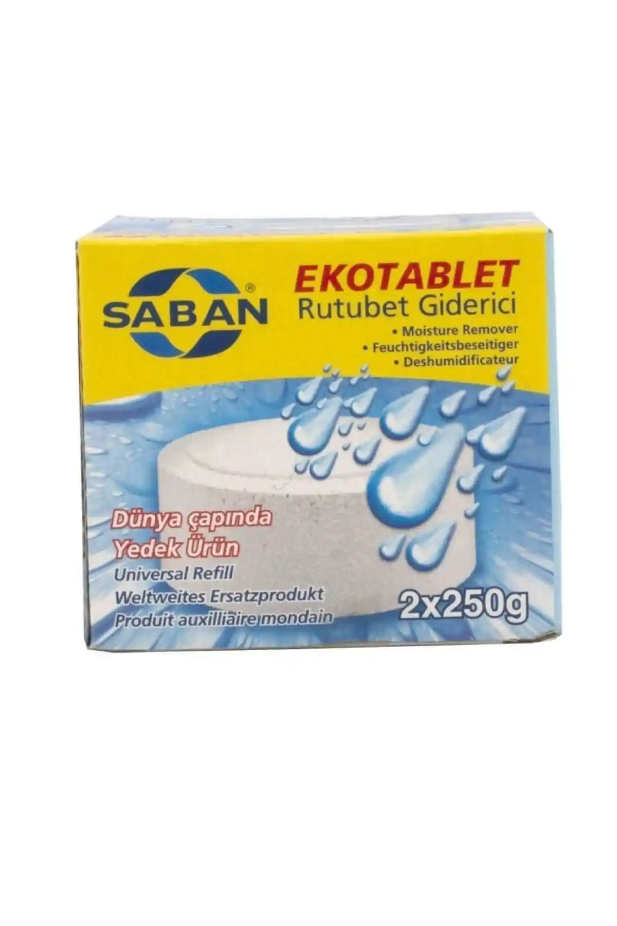 Saban 2x250 Gram Doğal Rutubet Giderici ve Nem Alıcı Tablet ile Etkili Nem Kontrolü