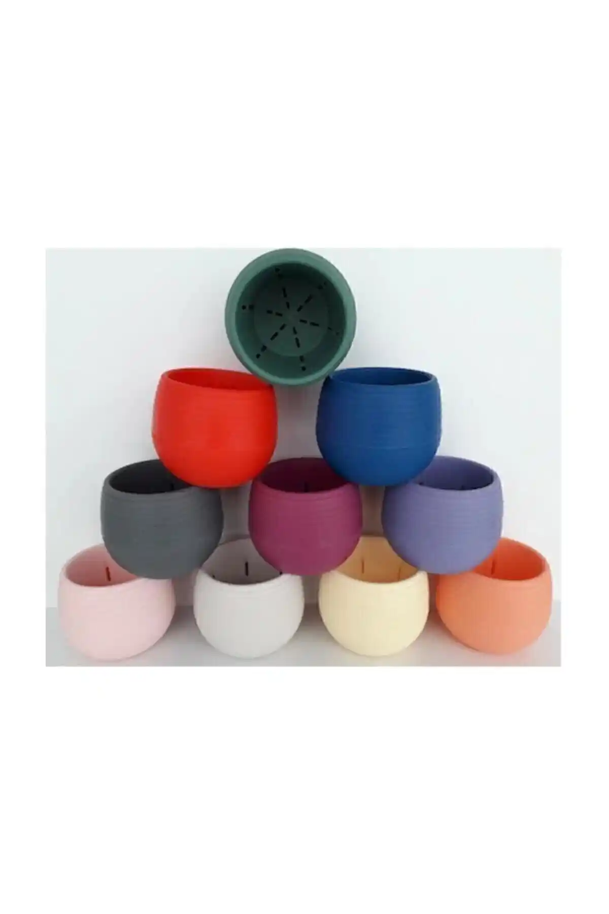 SERİNOVA 10'lu Elvan Saksı Seti: Renkli ve Dayanıklı İç/Dış Mekan Bitki Saksıları