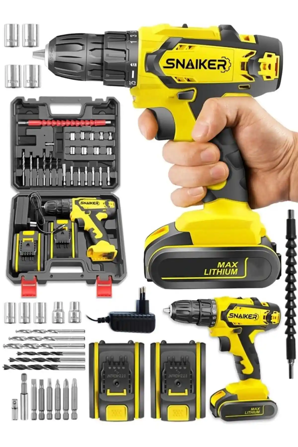 Snaiker 12 V 1.2 Ah Cooper Darbeli Akülü Vidalama: Güçlü ve Dayanıklı Profesyonel El Aleti