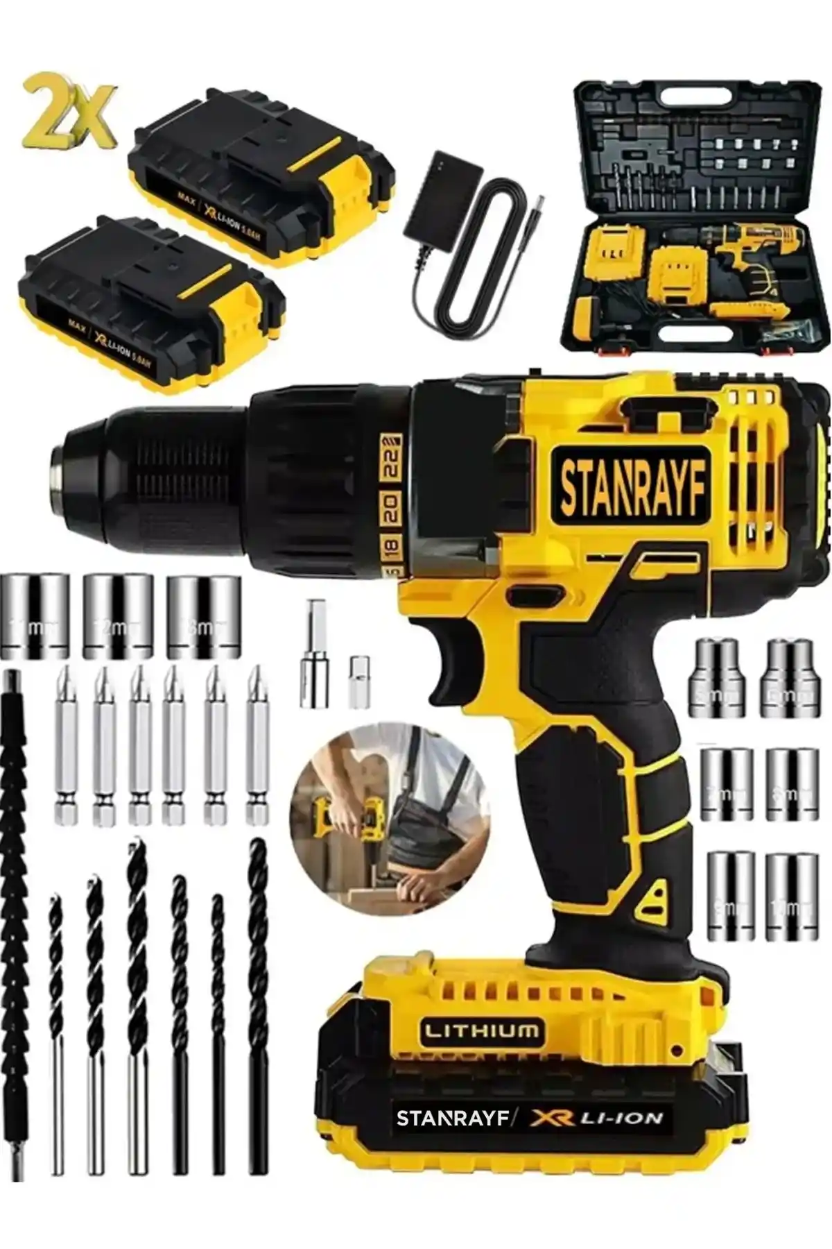 Stanrayf Alman E-tech ST-348/30 Çift Akülü Profesyonel Şarjlı Matkap Özellikleri ve Performansı