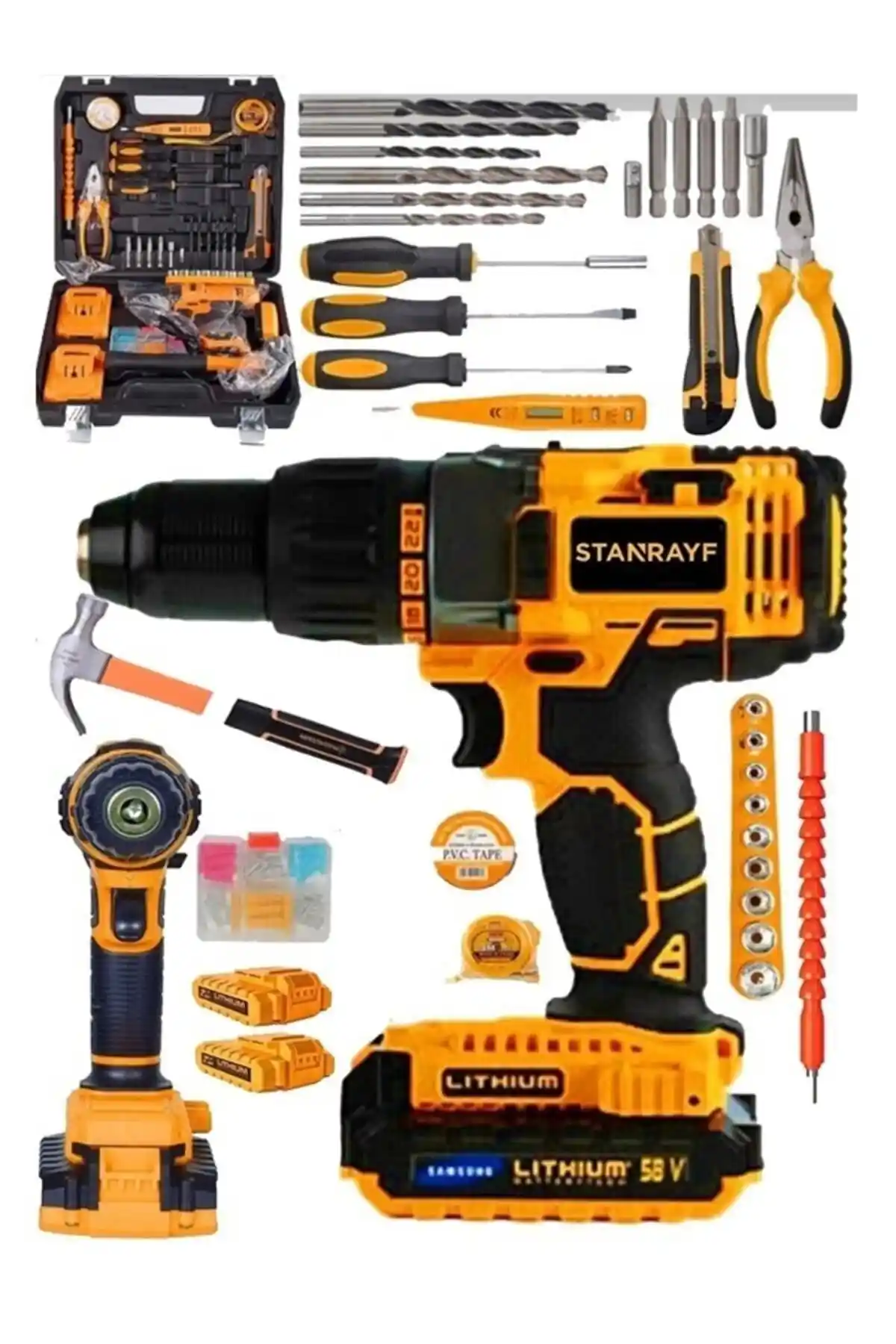 Stanrayf Germany Technology 98 V 12 Ah Darbeli Lion Çift Akülü Metal Şanzıman Turbo Şarjlı Matkap Seti İncelemesi
