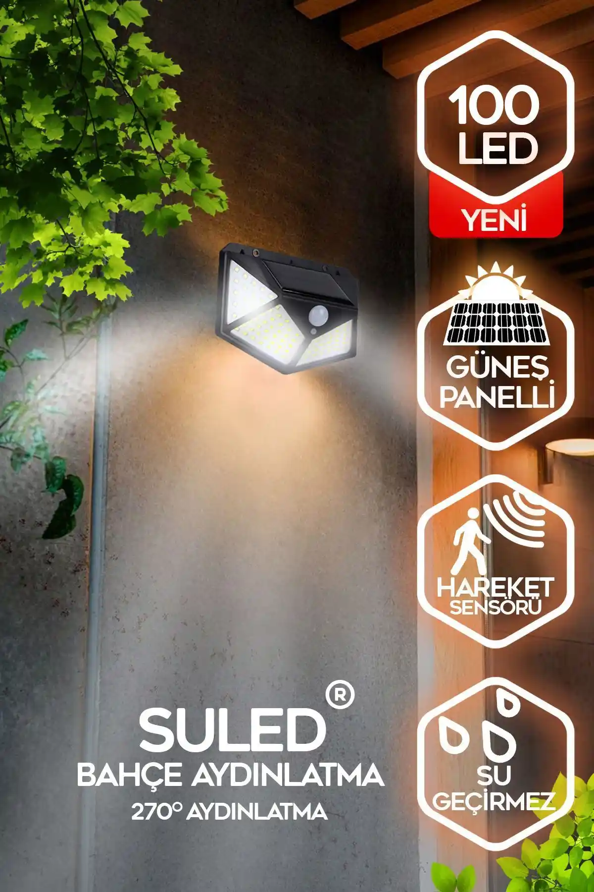 SULED SL-1004 Güneş Enerjili Solar Lamba: Dayanıklı ve Otomatik Aydınlatma Çözümü
