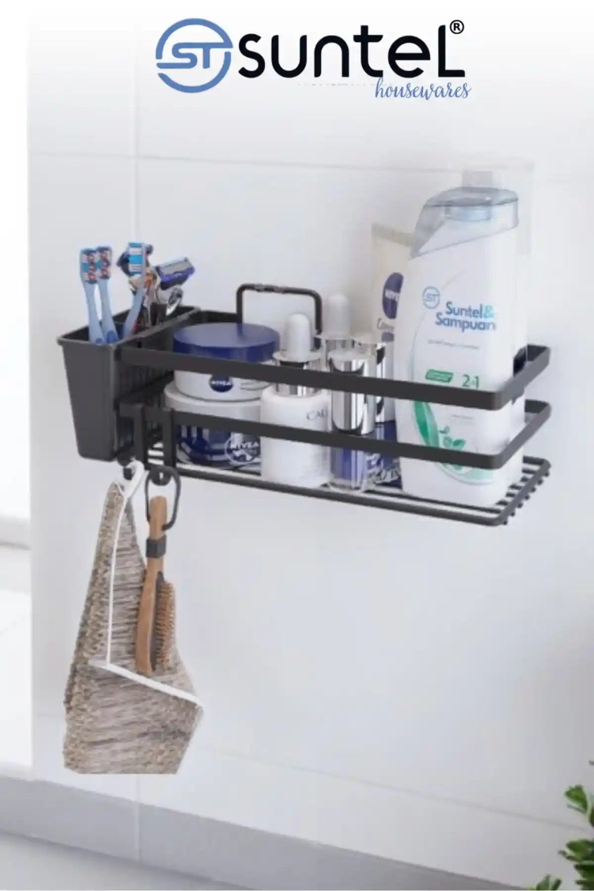 SUNTEL Banyo Organizer ve Zabata Yapışkanlı Banyo Rafı Karşılaştırması