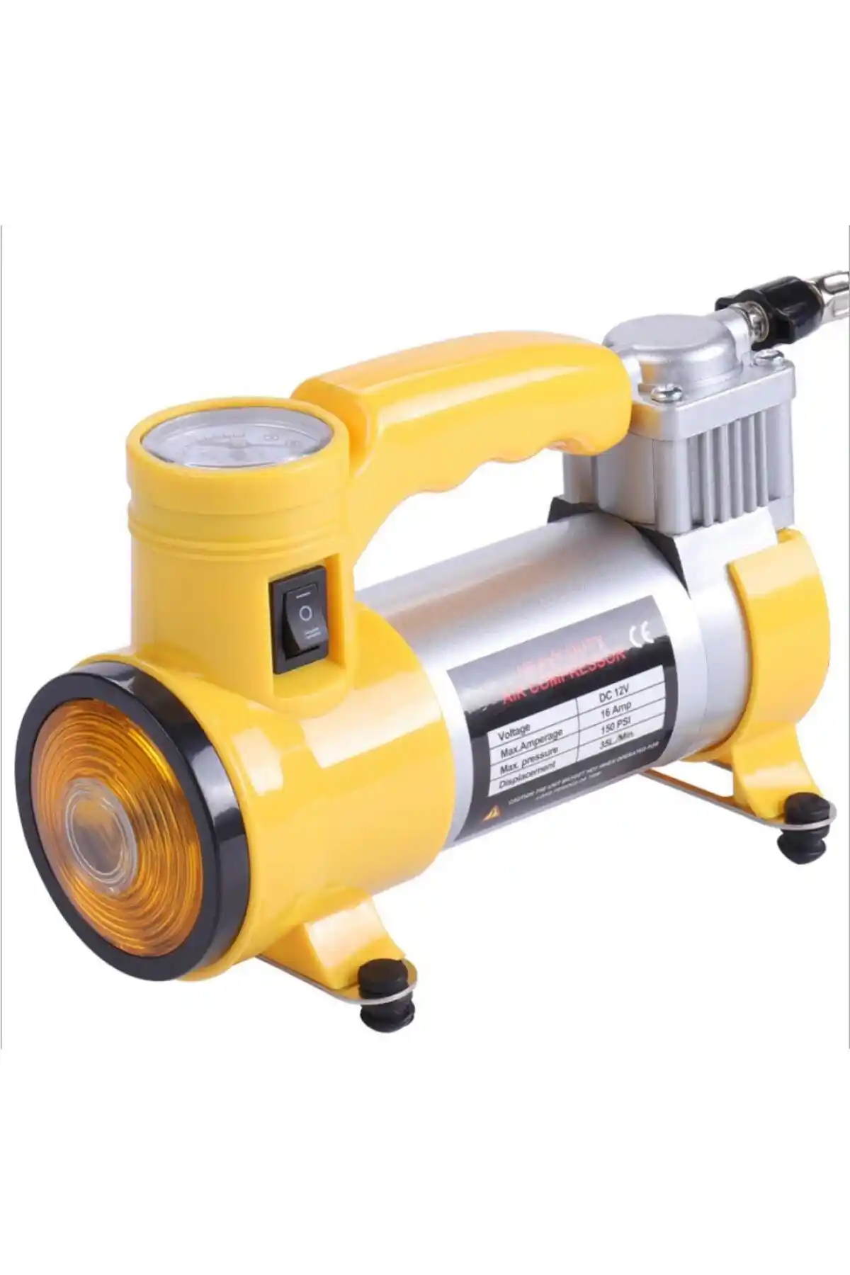 Techmaster Metal Gövde Lastik Şişirme Pompası: Güçlü ve Dayanıklı Otomobil Hava Kompresörü