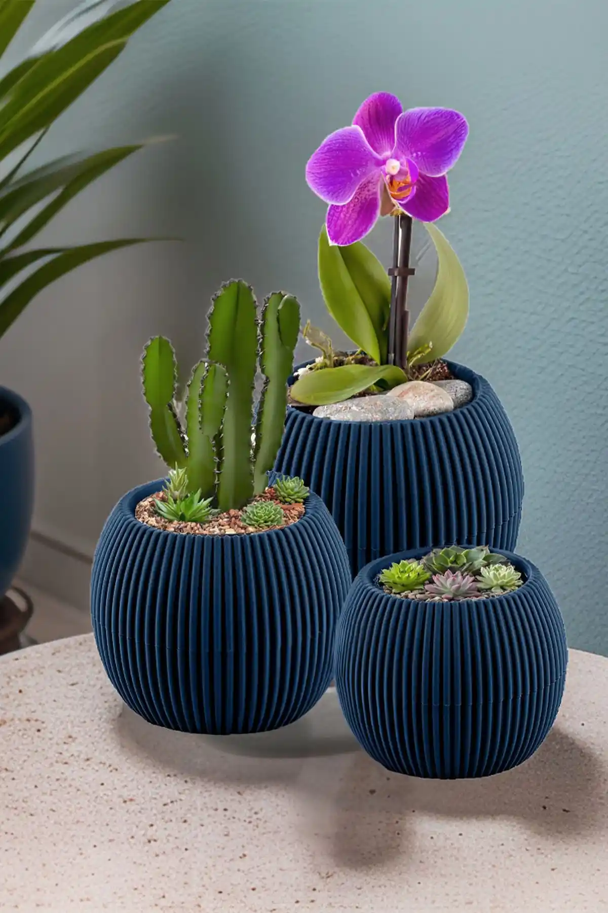 Temmuz Home 3'lü Dekoratif Saksı Seti Modern ve Dayanıklı Tasarım