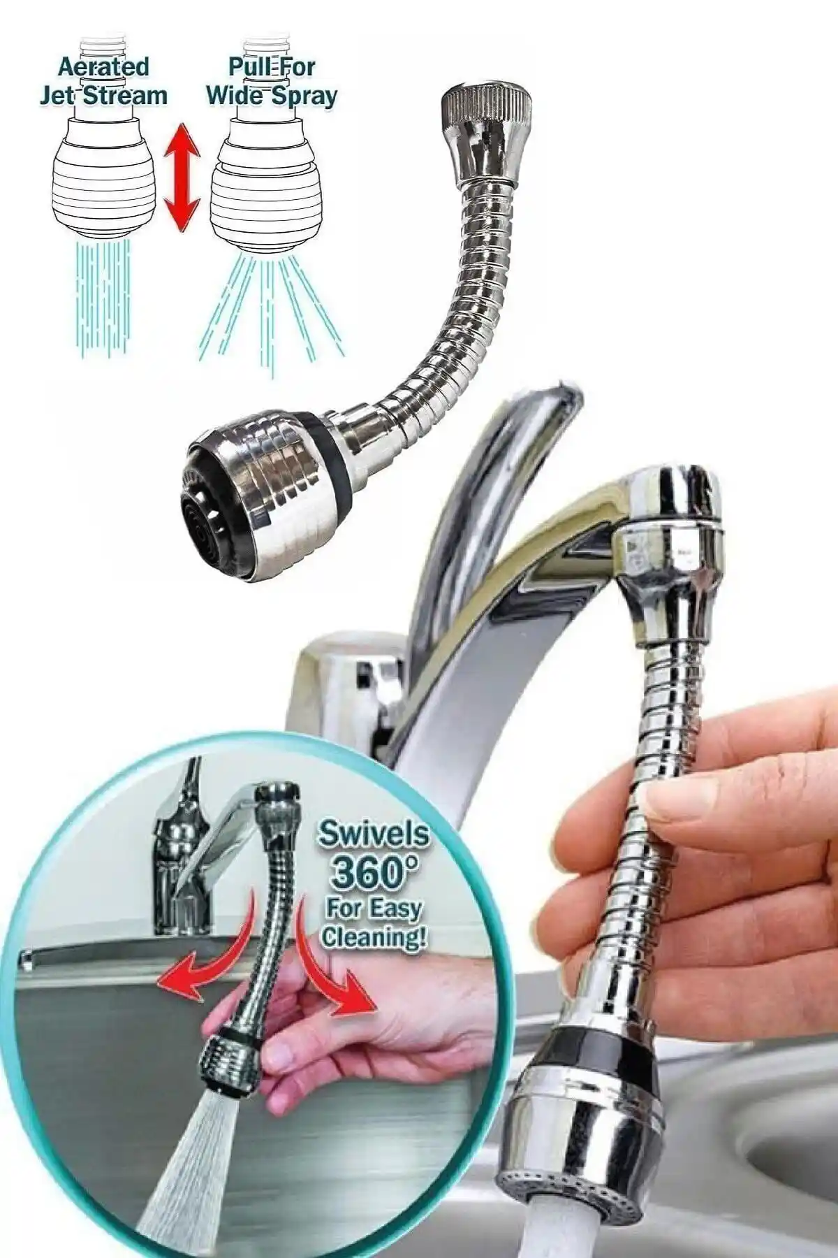 Tiger Turbo Flex Plastik Hortumlu Esnek Ayarlanabilir Musluk Başlığı Ürün Özellikleri ve Kullanım Avantajları