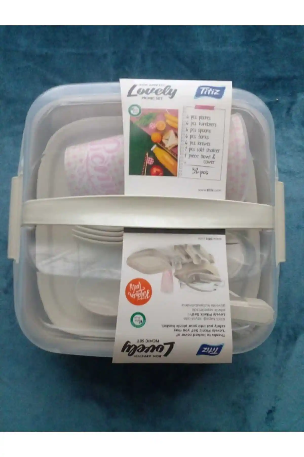 Titiz Marka 6 Kişilik 32 Parça Piknik Seti Dış Mekan Keyfi İçin Uygun Seçenek