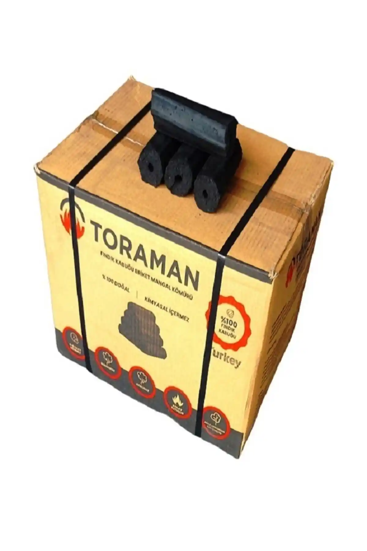 TORAMAN 5 Kg Briket Mangal Kömürü Doğal ve Çevre Dostu Isıtıcı ve Pişirme Ürünü