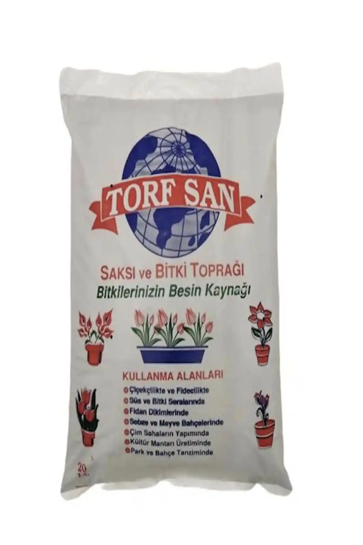 TORFSAN 20 Litre Doğal Bahçe ve Saksı Toprağı — Verimli ve Sağlıklı Bitki Büyümesi