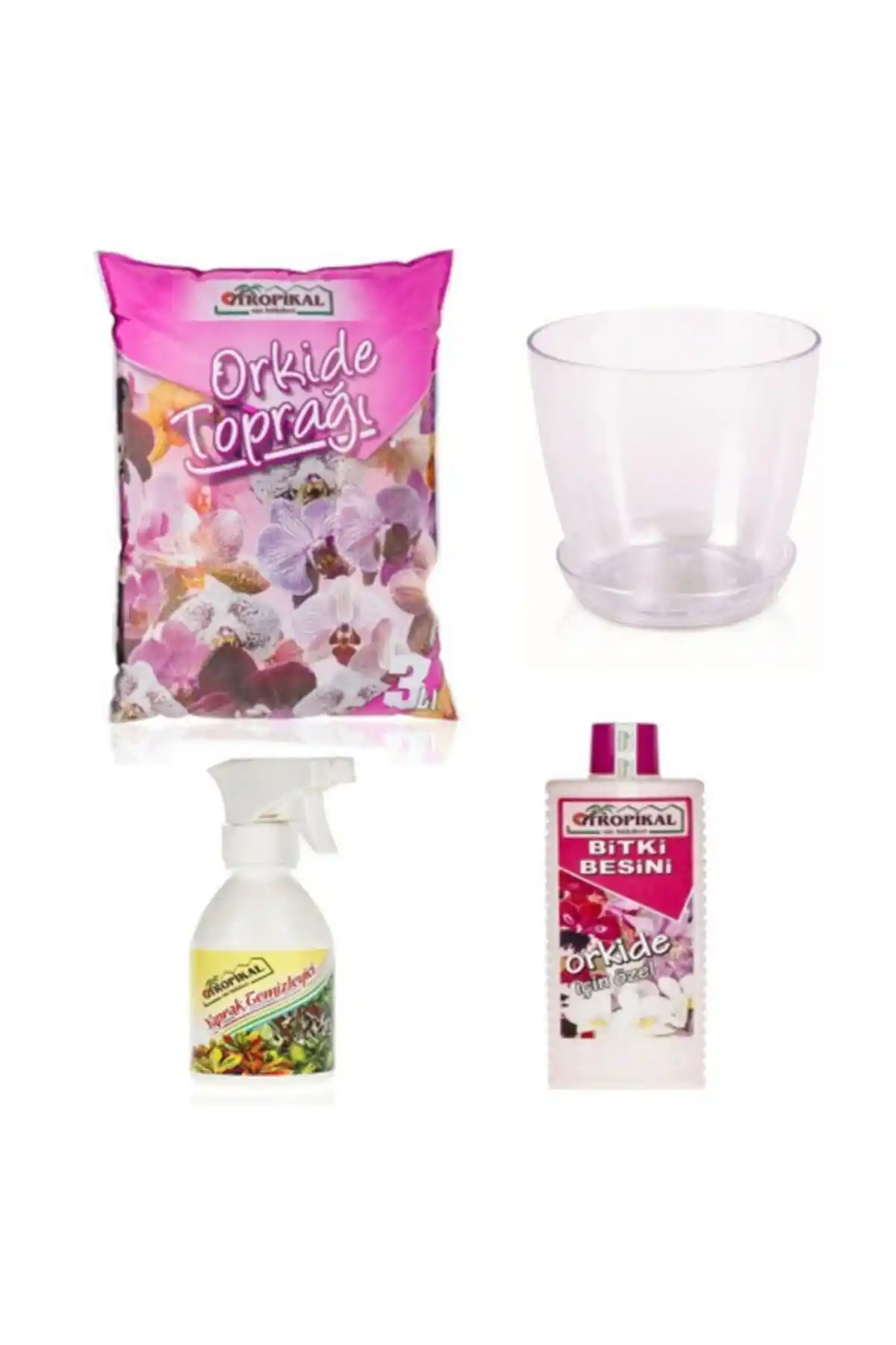 TROPİKAL Orkide Bakım Seti: Toprak, Saksı ve Güçlendirme Ürünleriyle Sağlıklı Orkide