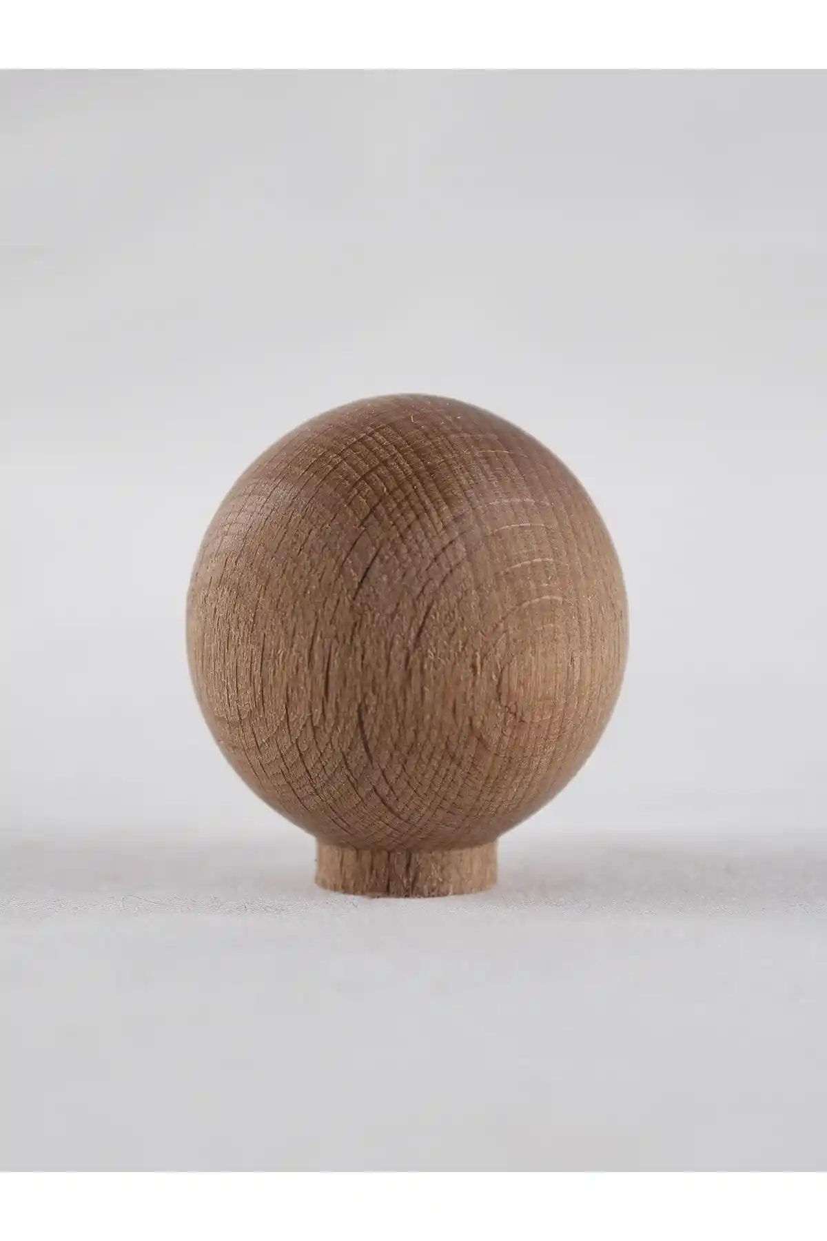 ÜÇER AHŞAP Doğal Kayın Ağacından 37 mm Küre Top Düğme ve Kulp Seti
