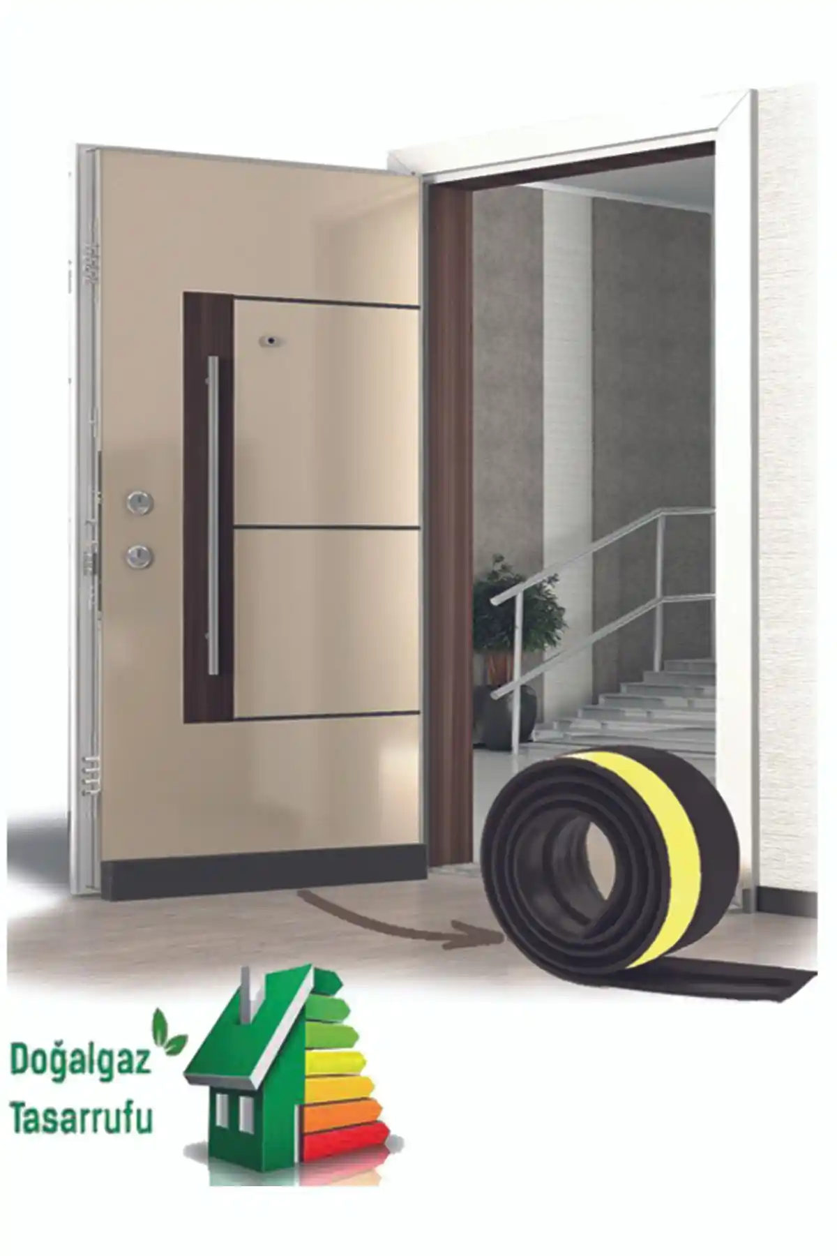 Uydee Çelik Kapı Altı Rüzgarlık ve Eşik Süngeri Çok Fonksiyonlu Kapı Aksesuarı