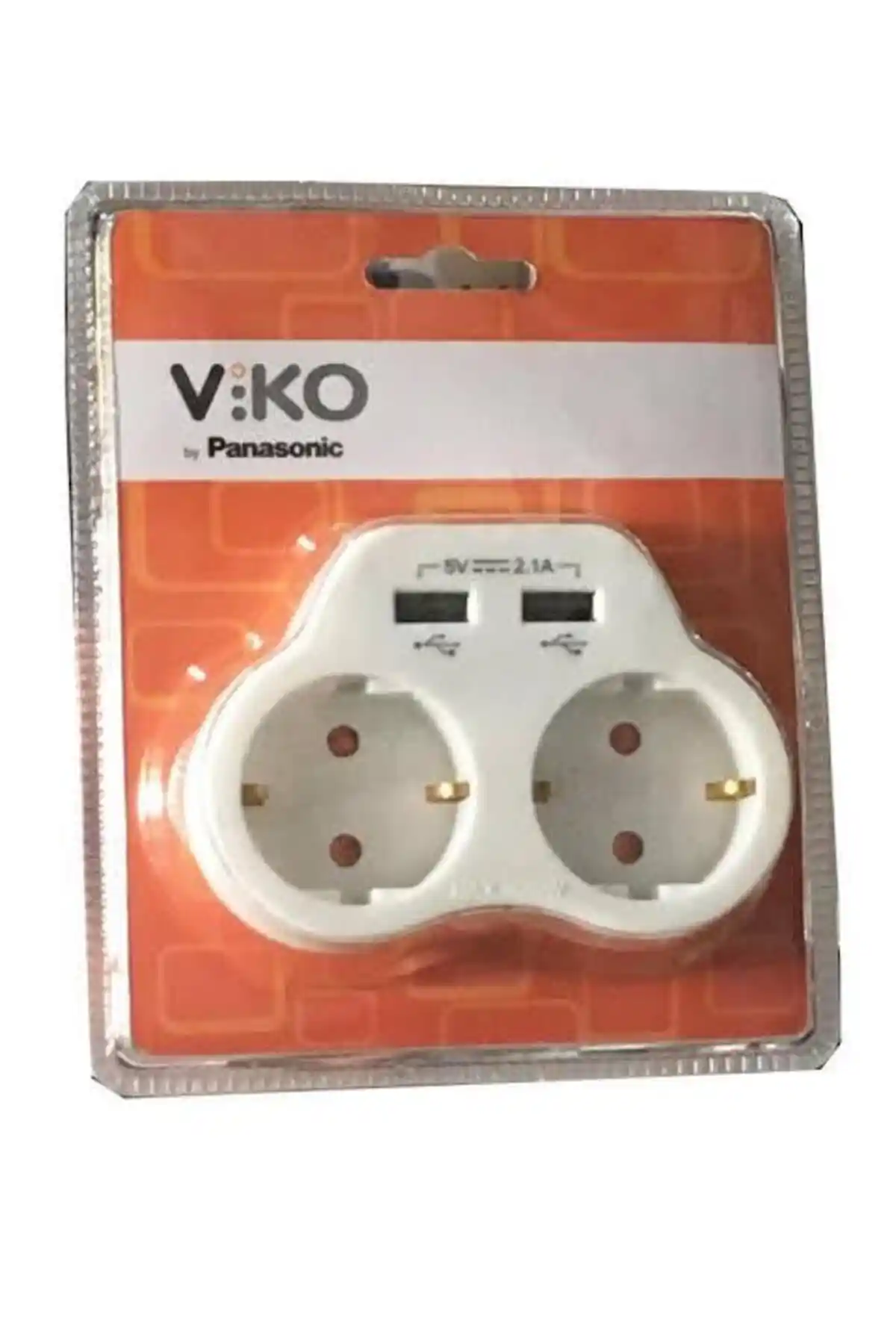 VİKO İkili Topraklı USB Çıkışlı Priz 2.1A Güvenli ve Estetik Elektrik Çözümü