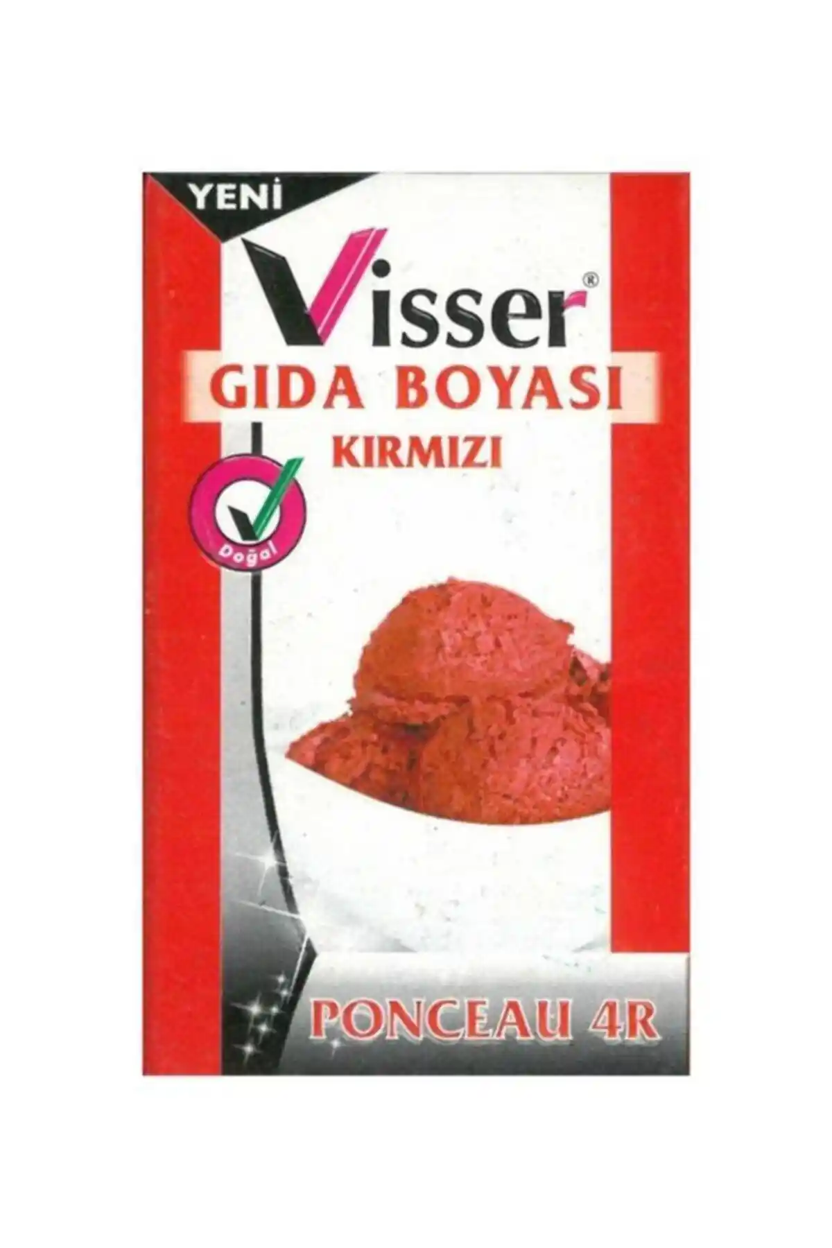 Visser Toz Gıda Boyası 9 Gram Kırmızı doğal ve güvenilir ürün, pasta ve oyun hamuru için ideal