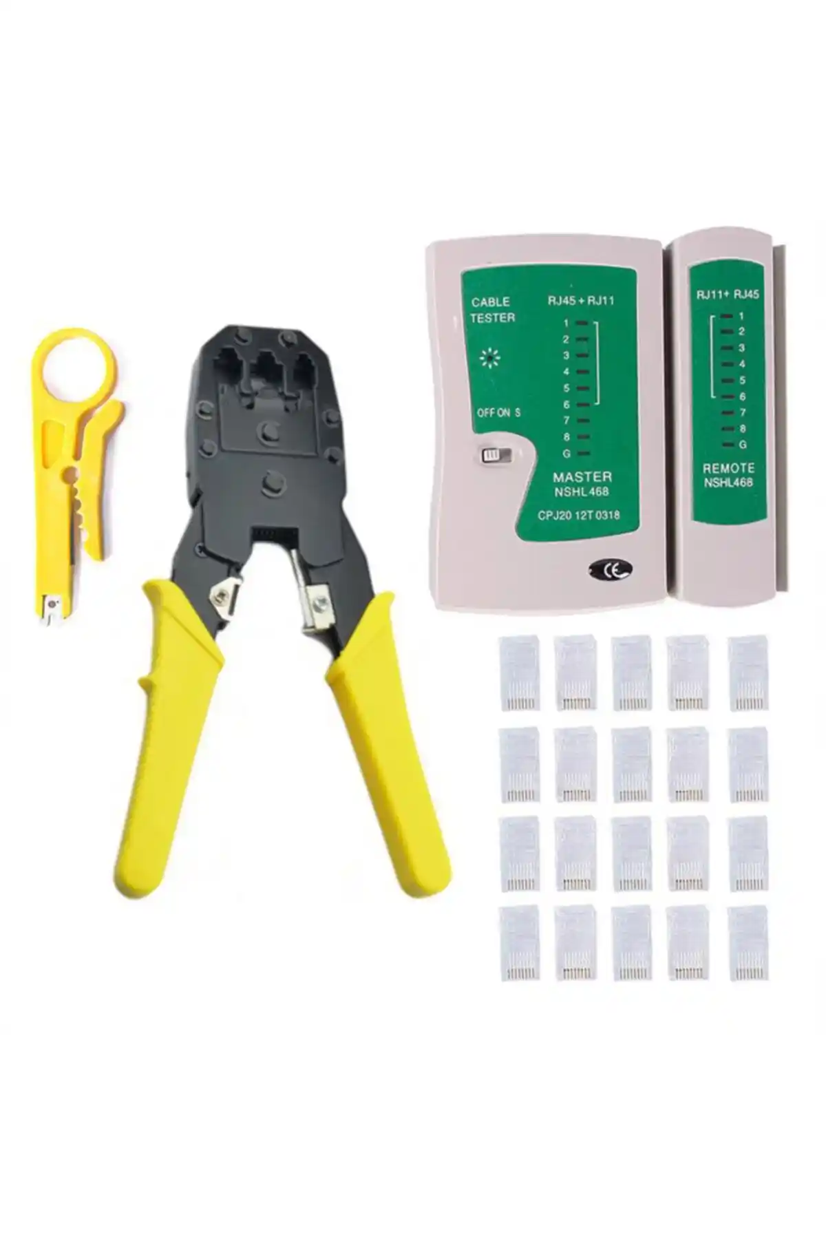 WOZLO 3 Lü Pense ve Test Cihazı ile 100 Adet RJ45 Network Seti İncelemesi