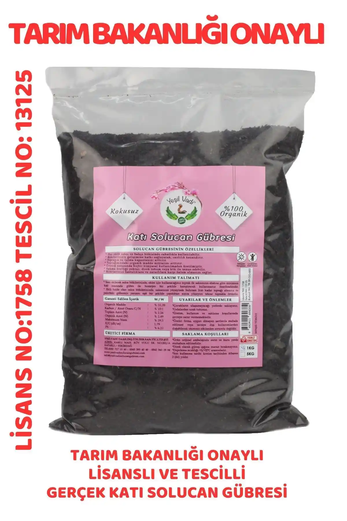 YEŞİLVADİ Organik Katı Solucan Gübresi: Doğal ve Verimli Bitki Bakım Çözümü