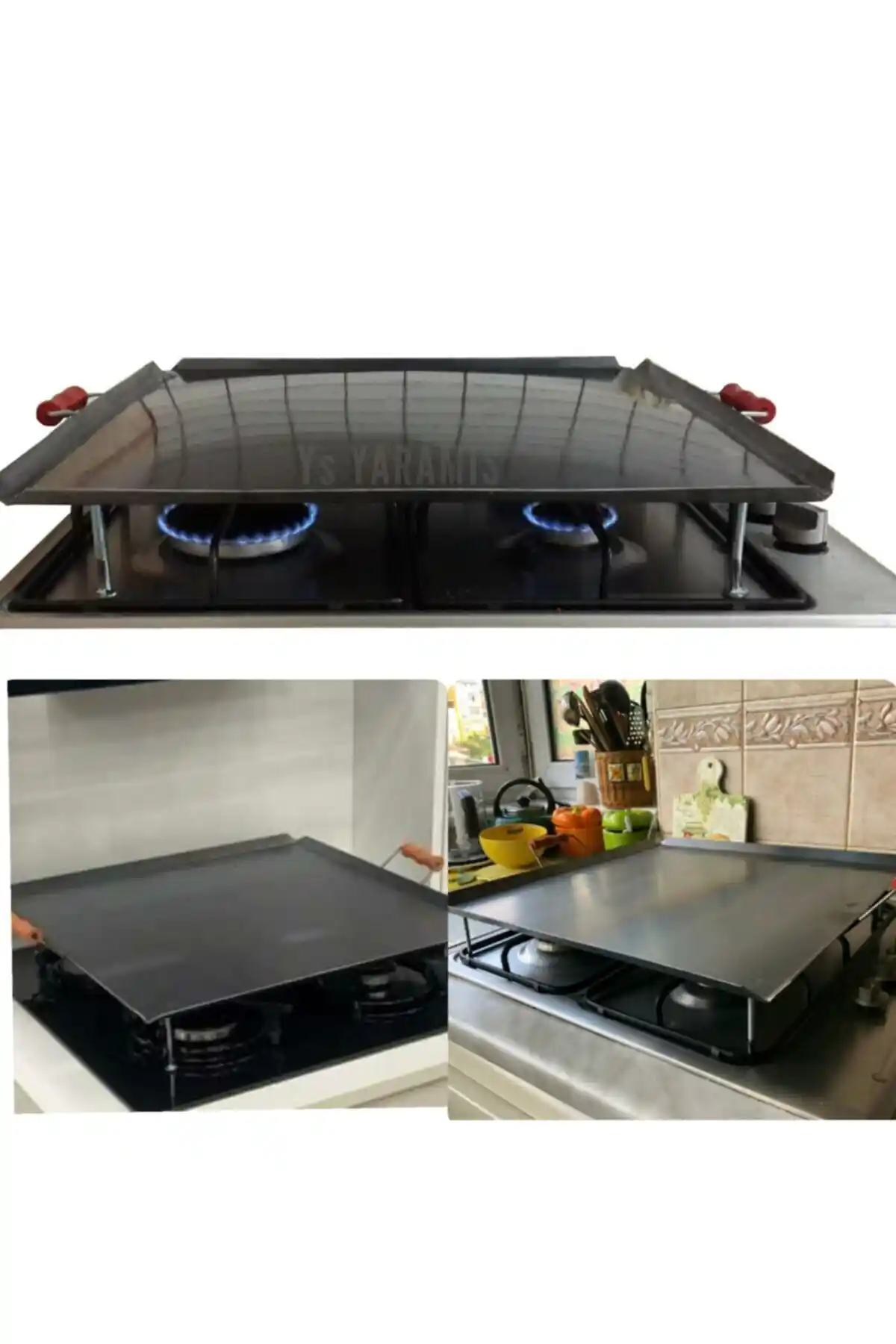 Ys YARAMIŞ Kalın Saçlı Kare Ocak Üstü Sacı - Dayanıklı ve Çok Yönlü Pişirme Aracı