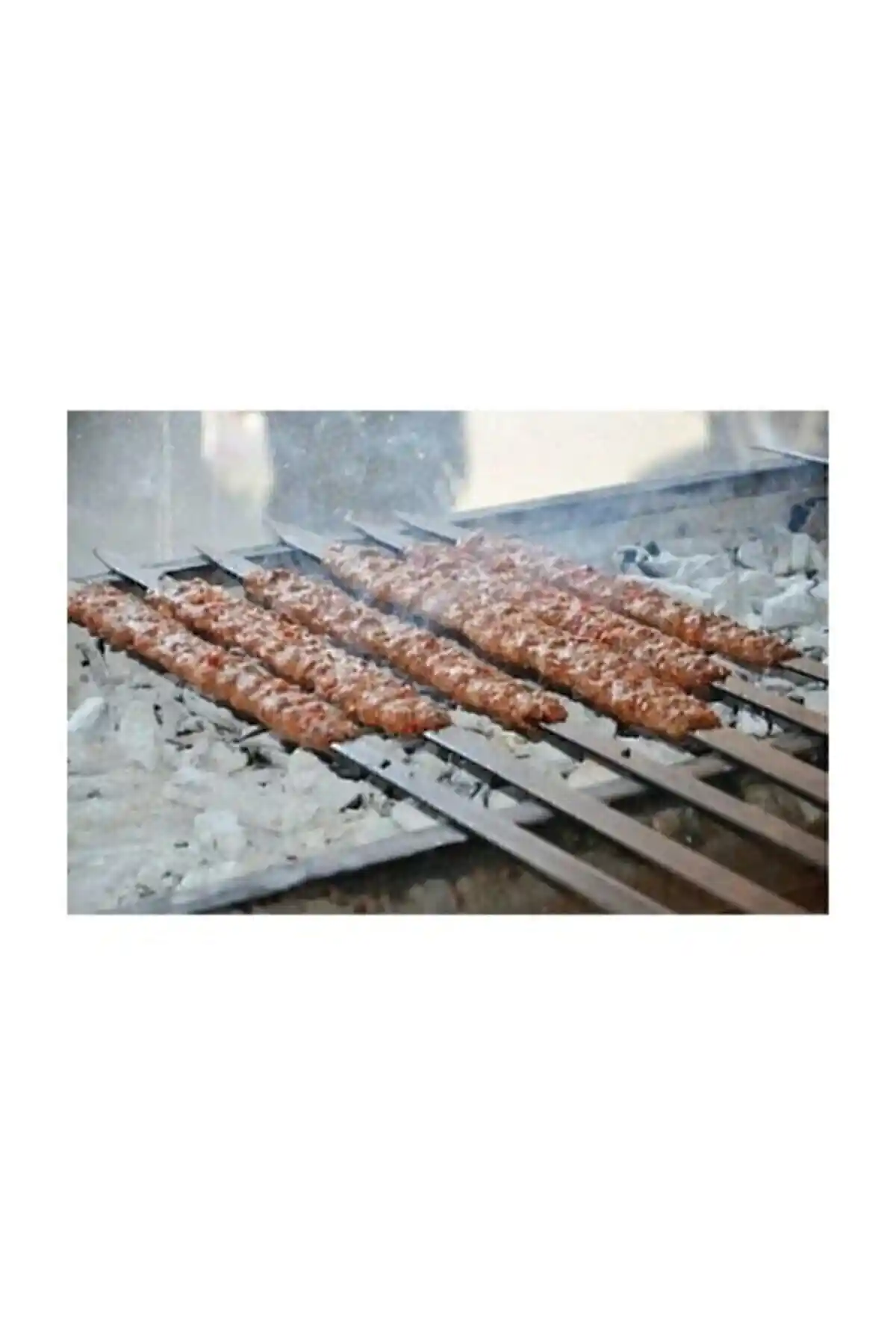 Yüksek Kaliteli Paslanmaz Çelik Adana Şiş Kebab Şişleri 50 Cm 12 Adet